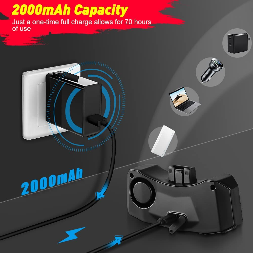 ONVIAN Smart Bike Tail Light with Turn Signals, Bike Horn Bike Alarm with Remote, Rechargeable Rear Bike Light, Waterproof Auto On/Off Bicycle Lights Bike Turn Signals Brake Light