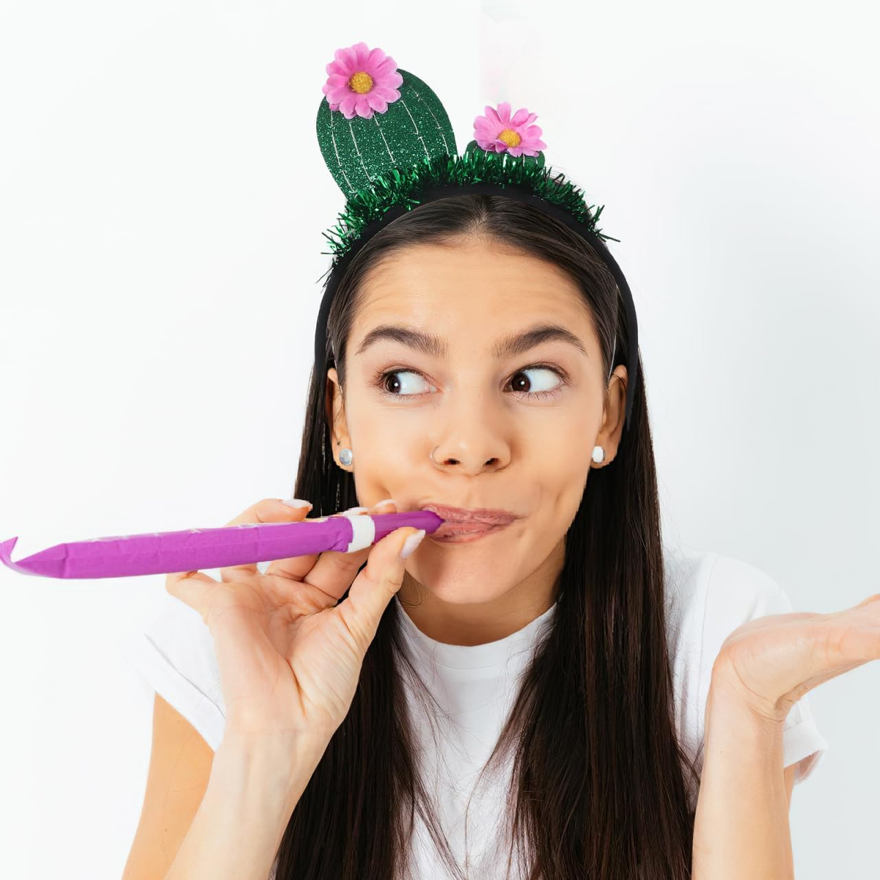 FOMIYES Pack of 2 Headbands, Cactus Bands, Festival Outfit, Headbands for Women, Hair Clips, Hair Charm, Qridor Headwear, Festival Hair Band, Greetings, Green image number 5