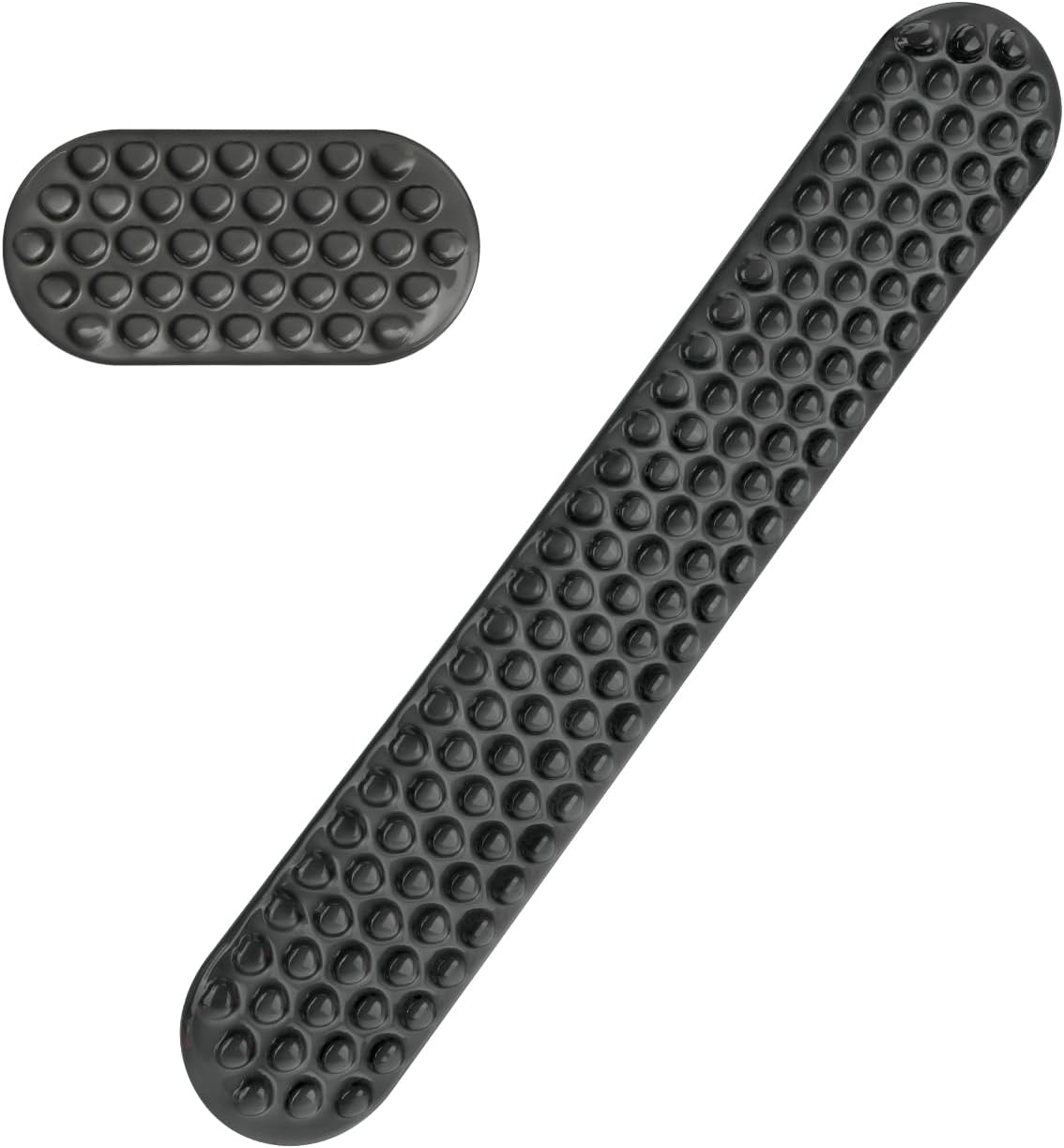 MOSISO Gel Wrist Rest Support for Mouse Pad&Keyboard Set, Ergonomic Massage Keyboard&Mouse Pad Set, Non-Slip Base Pain Relief&Soft Cooling Gel Computer Easy Typing Pad for Home/Office, Transparent