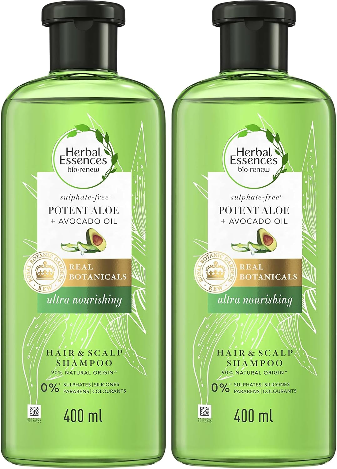 Herbal Essences Bio, Renew Potent Aloe + Avocado Oil Hair and Scalp Shampoo 400Ml
