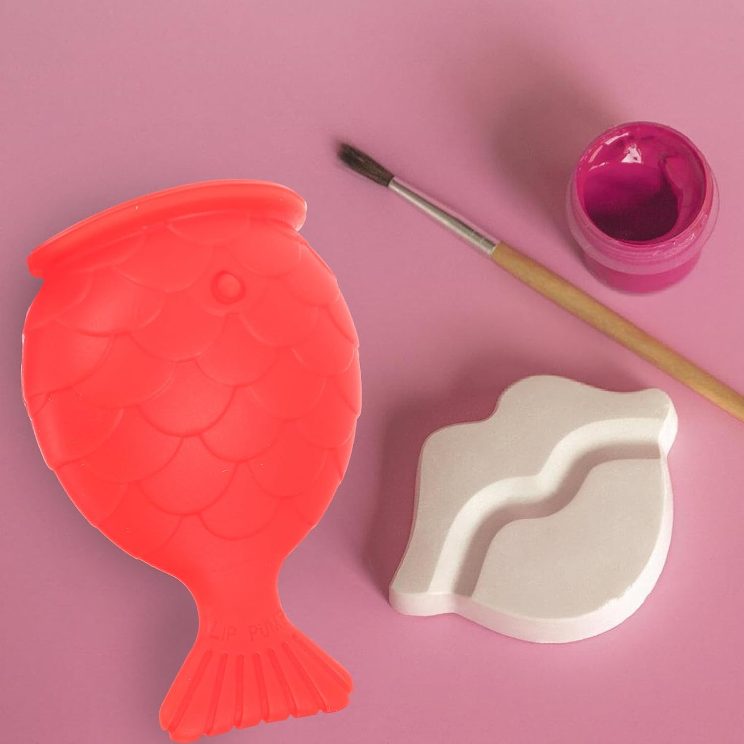 SEWACC Silicone Lip Plumper Device Fish Shape Lip Enhancer with Suction for Women Beauty Care image number 2