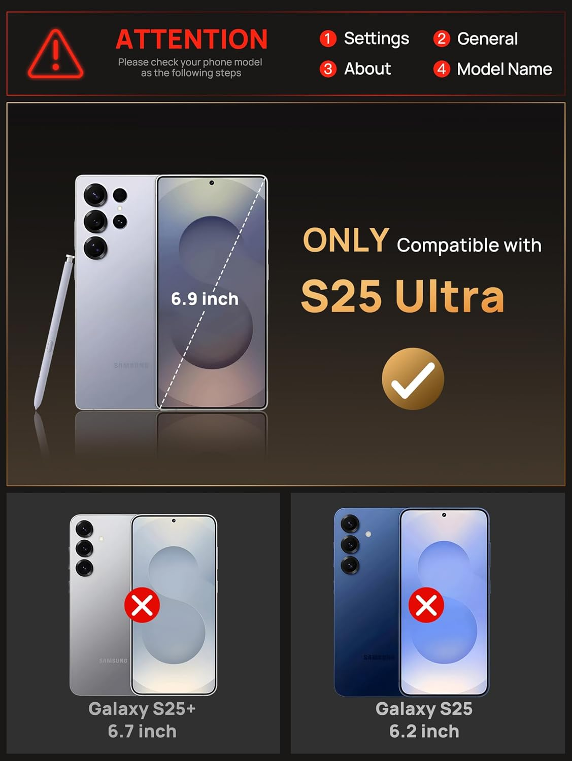 Vihibii for Samsung Galaxy S25 Ultra Wallet Case with Card Holder (4 Cards), [RFID Blocking] & Slide Camera Cover & Raise Screen Edges, Phone Case for Samsung Galaxy S25 Ultra 6.9", Rose Gold image number 4