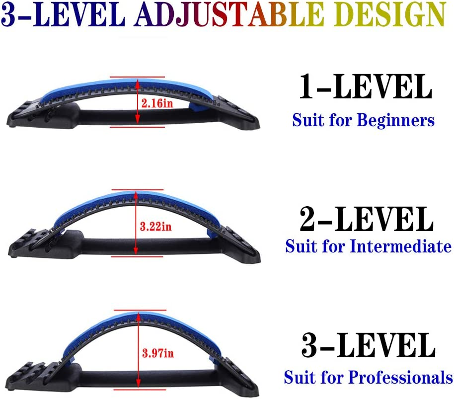 Back Stretcher for Lumbar Spine, Lower Back Stretching Device with 3-Level Different Stretching Archs Relieves Back Pain Caused by Herniated Disc, Sciatica, Scoliosis image number 4