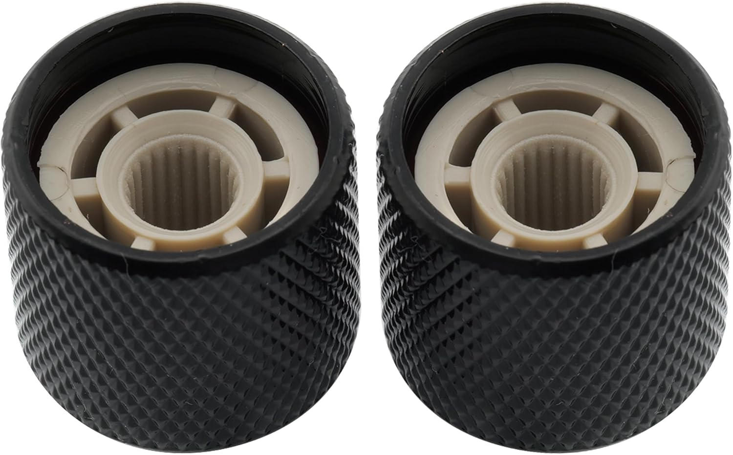Musiclily Pro Inch Fine 24 Splines Steel Dome Knobs Push-On Control Knob 19Mm for USA Electric Guitar or Bass, Black (Set of 2) image number 1