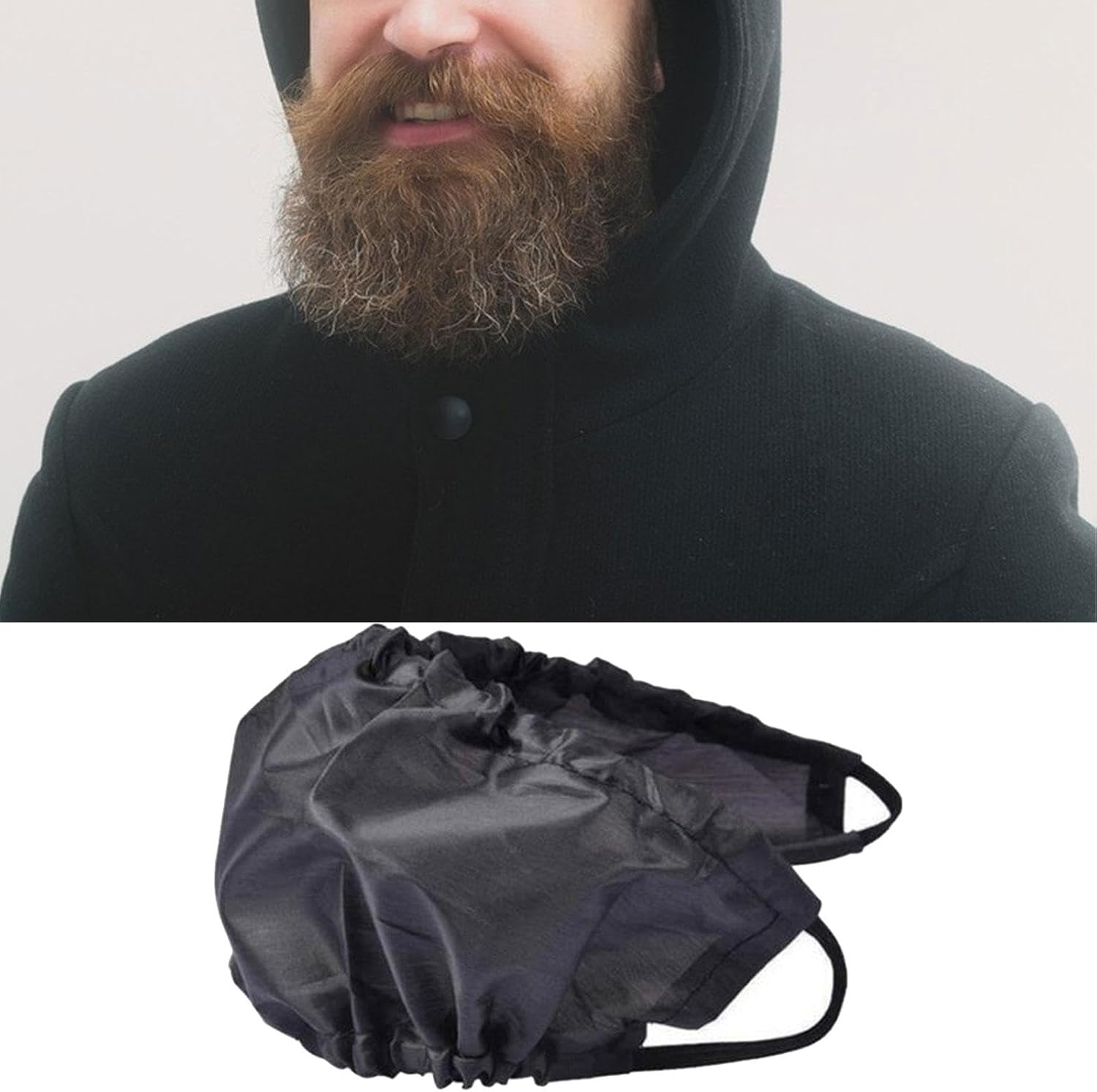 Amagogo 2X Beard Bandana Mens Bedtime Bib Adjustable Facial Hair Apron Guard Bonnet Rag Adjustable Stretch for Most Size Fits All. image number 3