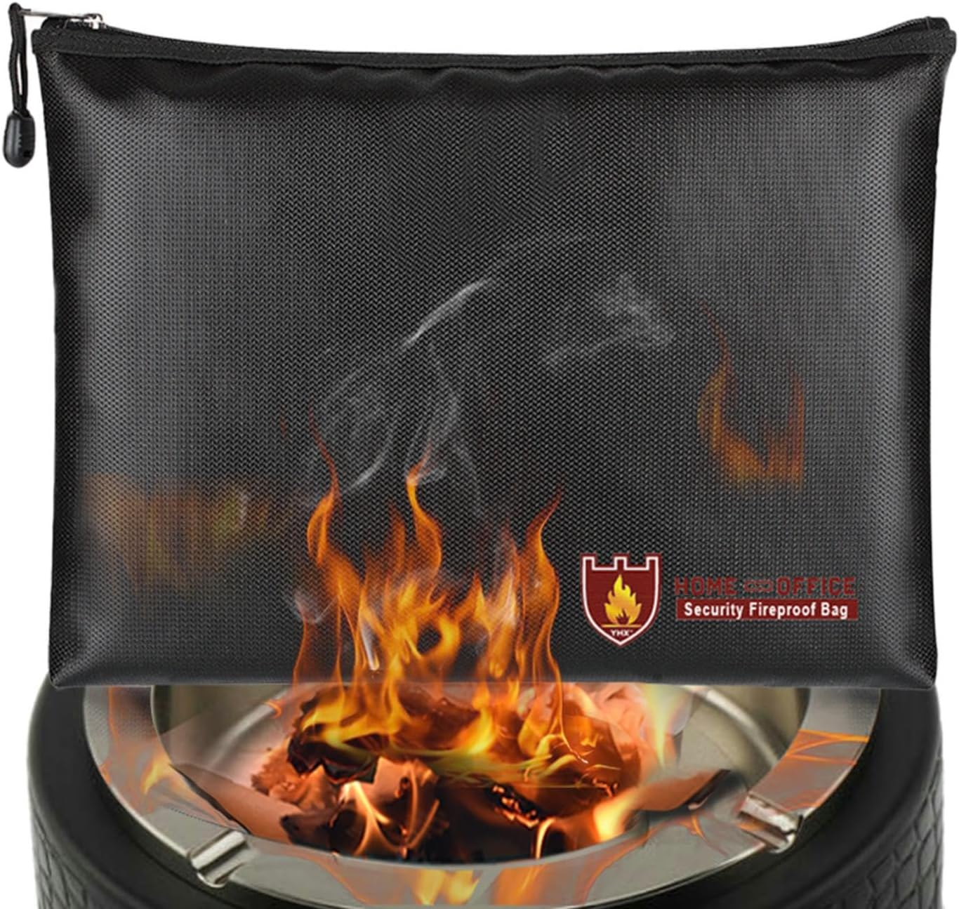 Vbnuyhim Fireproof Safe Bag | Waterproof Safe Bag,Water Resistant Storage Organizer Pouch, 13.7 X 10.2 Inch Fire Proof Money Bag for Cash, Keep Your Documents Safe image number 2