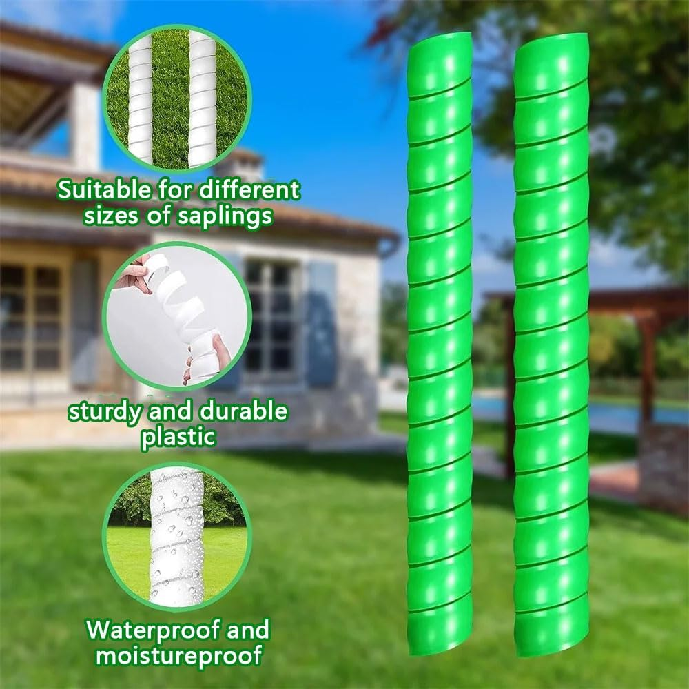 6 Pcs Tree Trunk Protectors &ndash; 2 Sizes Plastic Spiral Tree Guards Wraps, Bark Protector Tubes for Saplings, Shield Trees from Deer, Rabbits, Cats, Rodents, Mowers & Trimmers image number 6