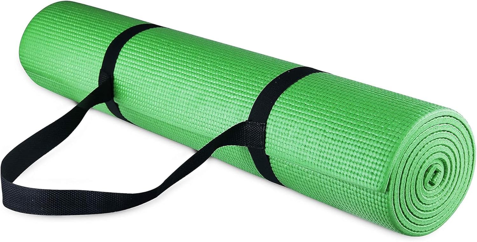Balancefrom Goyoga All Purpose High Density Non-Slip Exercise Yoga Mat with Carrying Strap, 1/4"