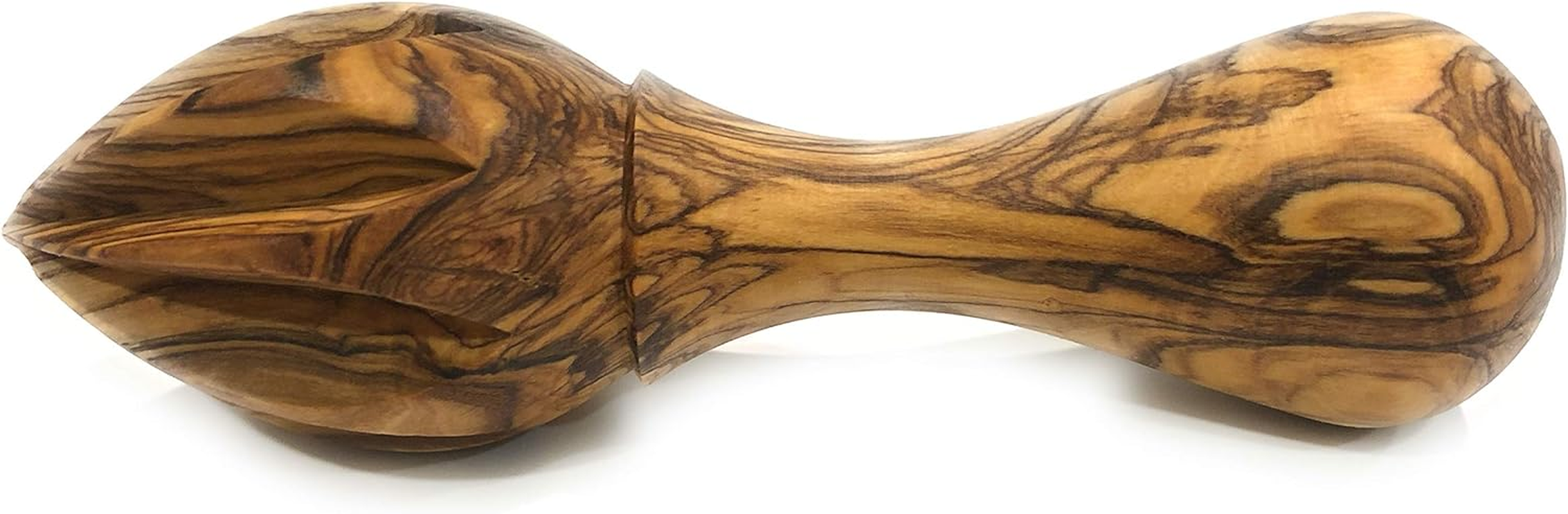 Handmade Lemon Lime Citrus Juicer Reamer - Solid Piece of Dark Grain Olive Wood Unique Squeezer Wooden Bethlehem image number 1