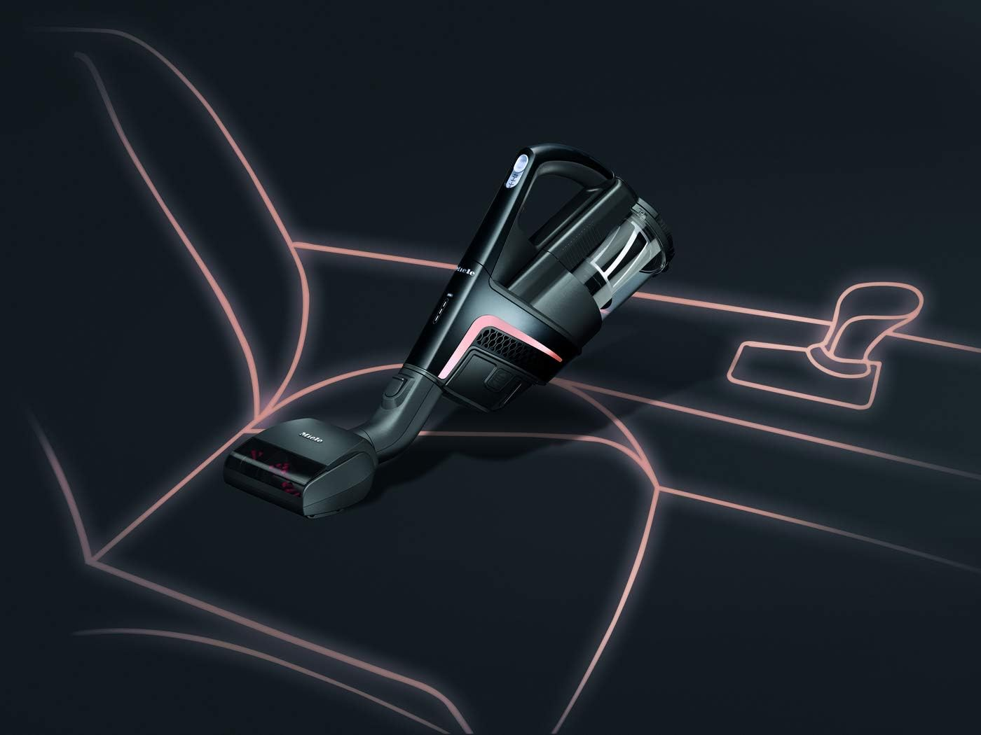 Miele Triflex HX-SEB Electro Compact Handheld Brush, Vacuum Cleaner Attachment for Cleaning Upholstery and Car Seats, Compatible with Triflex HX1/HX2 Cordless Vacuums, 16Cm Wide, Black image number 3