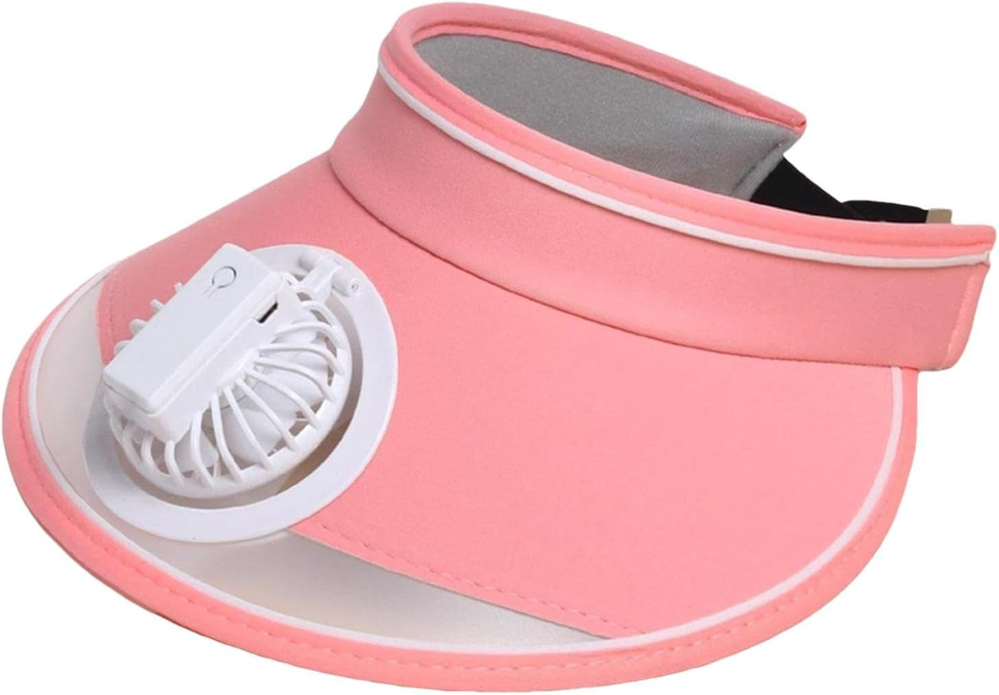 Sun Visor Hats with Fan | Large Area Sun Protection - USB Rechargeable - Cooling Hat with Multiple Colors, Fan Beach Accessories for Hiking Casual Women Beach White