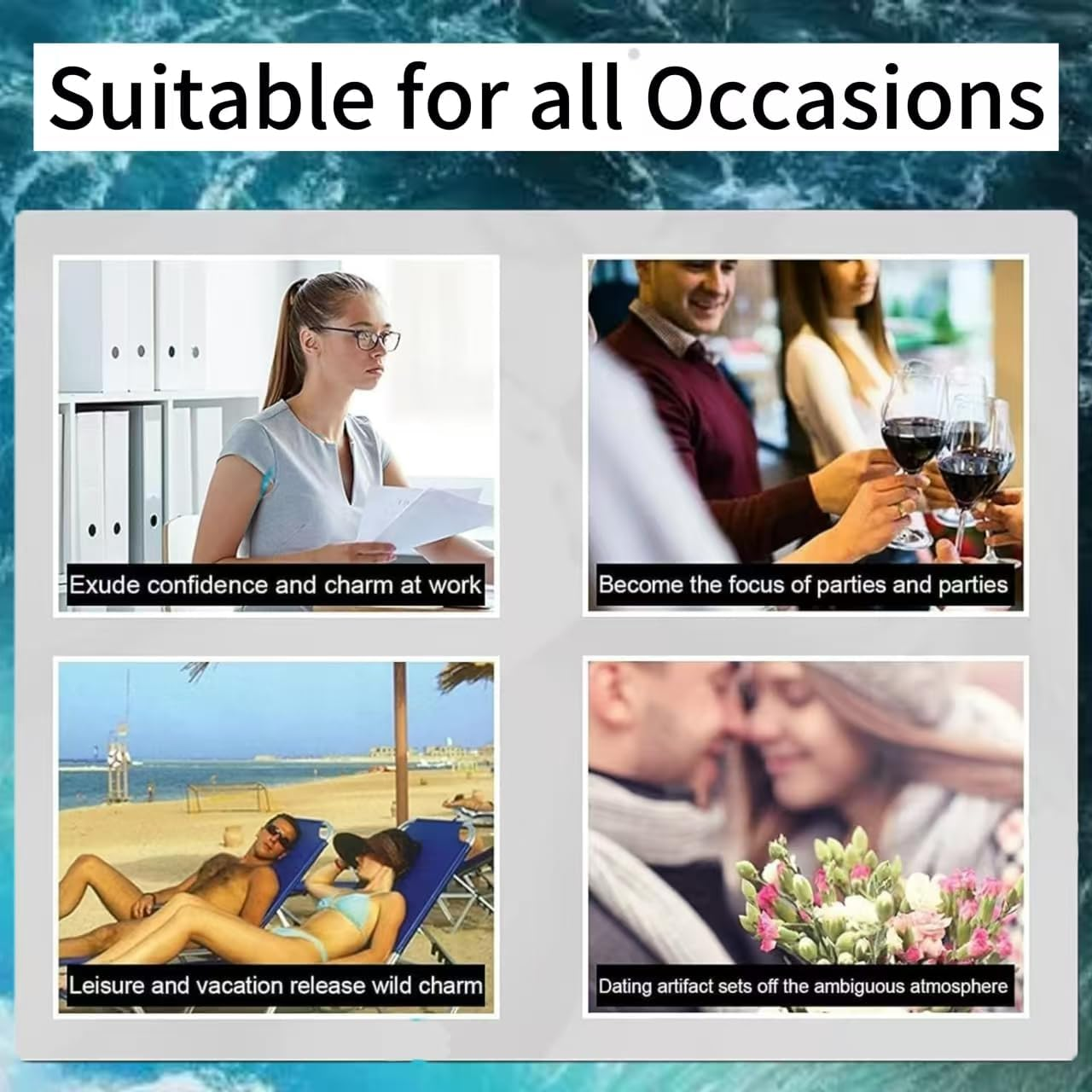 ROXELIS Ocean Vitality Perfume for Men, Lively and Rich Ocean Fruity Aroma, Exudes Wantonly, Releasing a Unique Fragrance, with Charming-Charm (1) image number 1