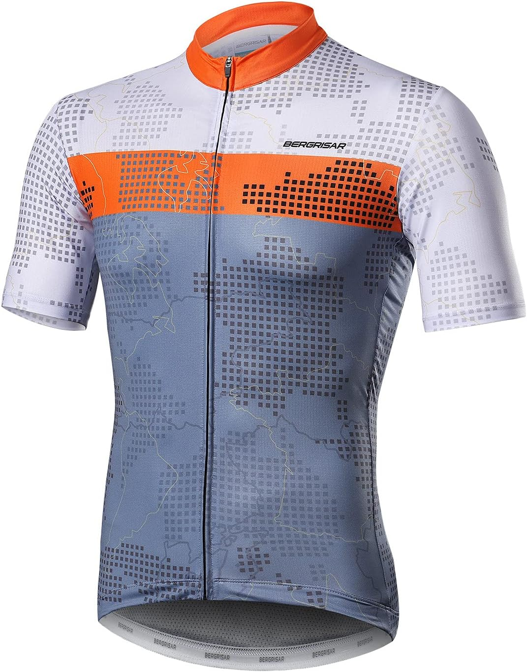 BERGRISAR Cycling Jersey Mens Bike Shirts Short Sleeve Bicycle Biking Clothes with Pockets image number 6