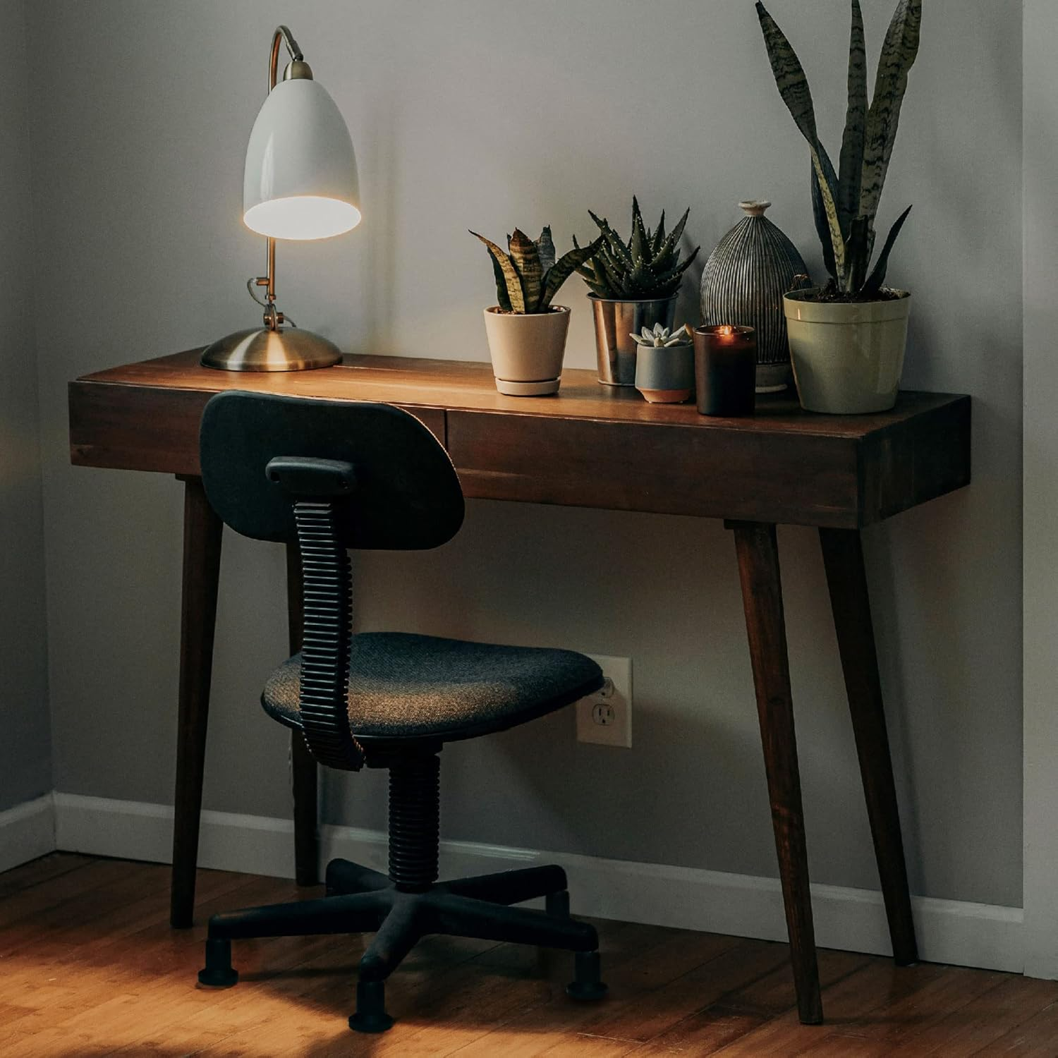 AXL Bell Glides Replacement Office Chair Swivel Caster Wheels to Fixed Stationary Castors, High Profile Chair Bell Glides, 11X22Mm-Black