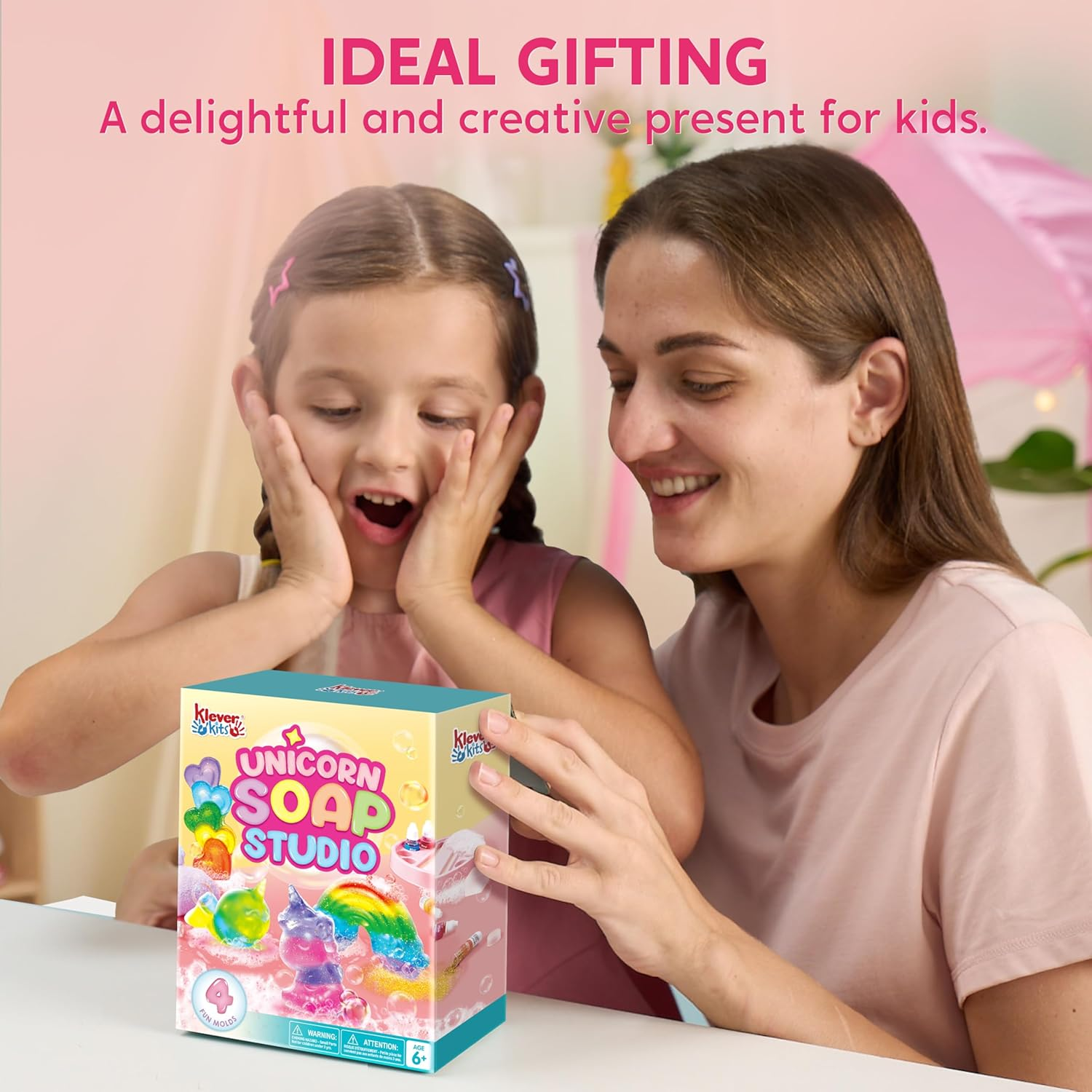 Klever Kits Soap Making Kit- Make Your Own Soap- DIY Unicorn Soap with 4 Molds, Spa Science Kit for Kids, Stem Activity Gifts for Toddler Kid Aged 6+, Girl Birthday Present image number 5