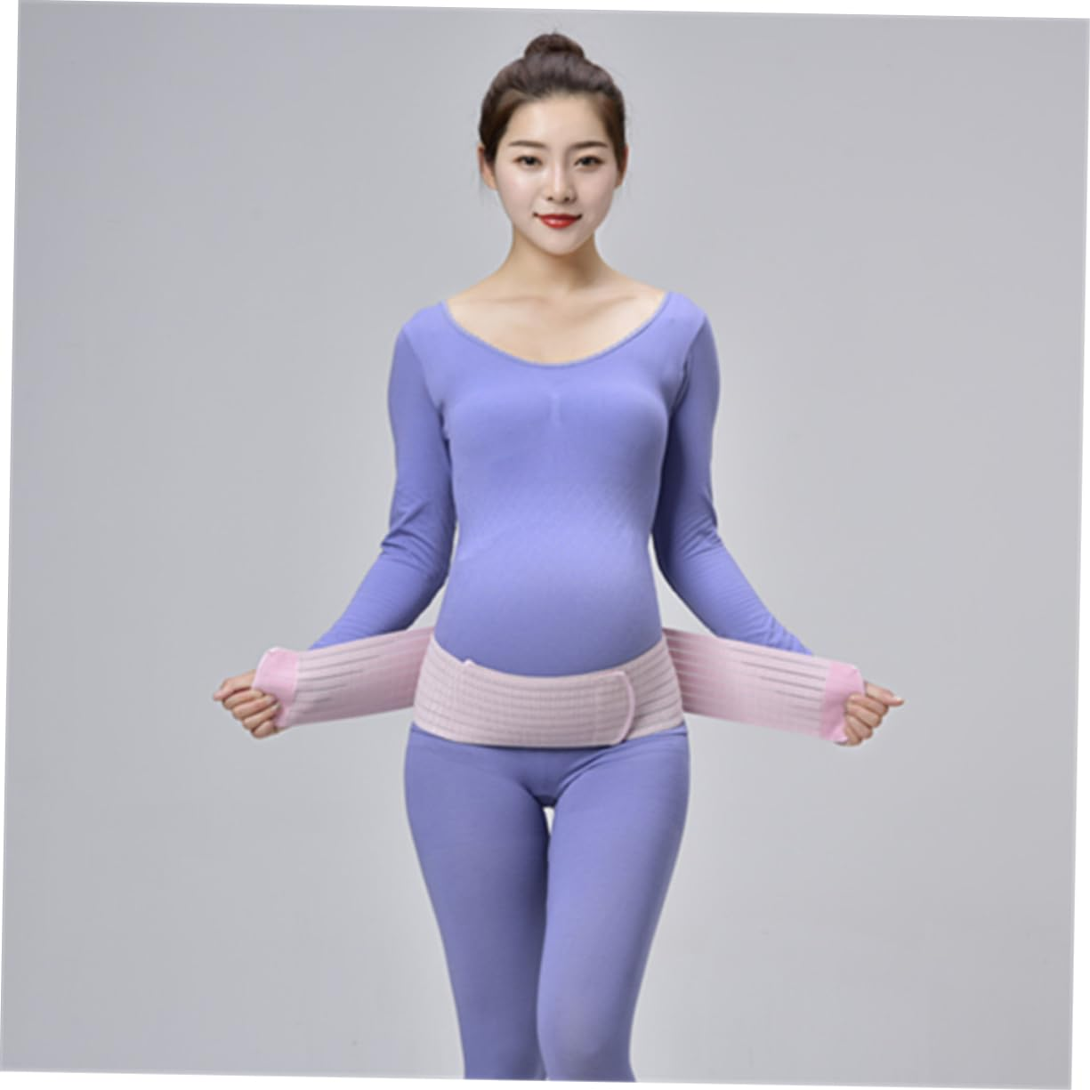 Pregnant Women Breathable Abdominal Belt Dual Purpose Postpartum Pelvic Support Band for Abdomen Back Brace image number 2