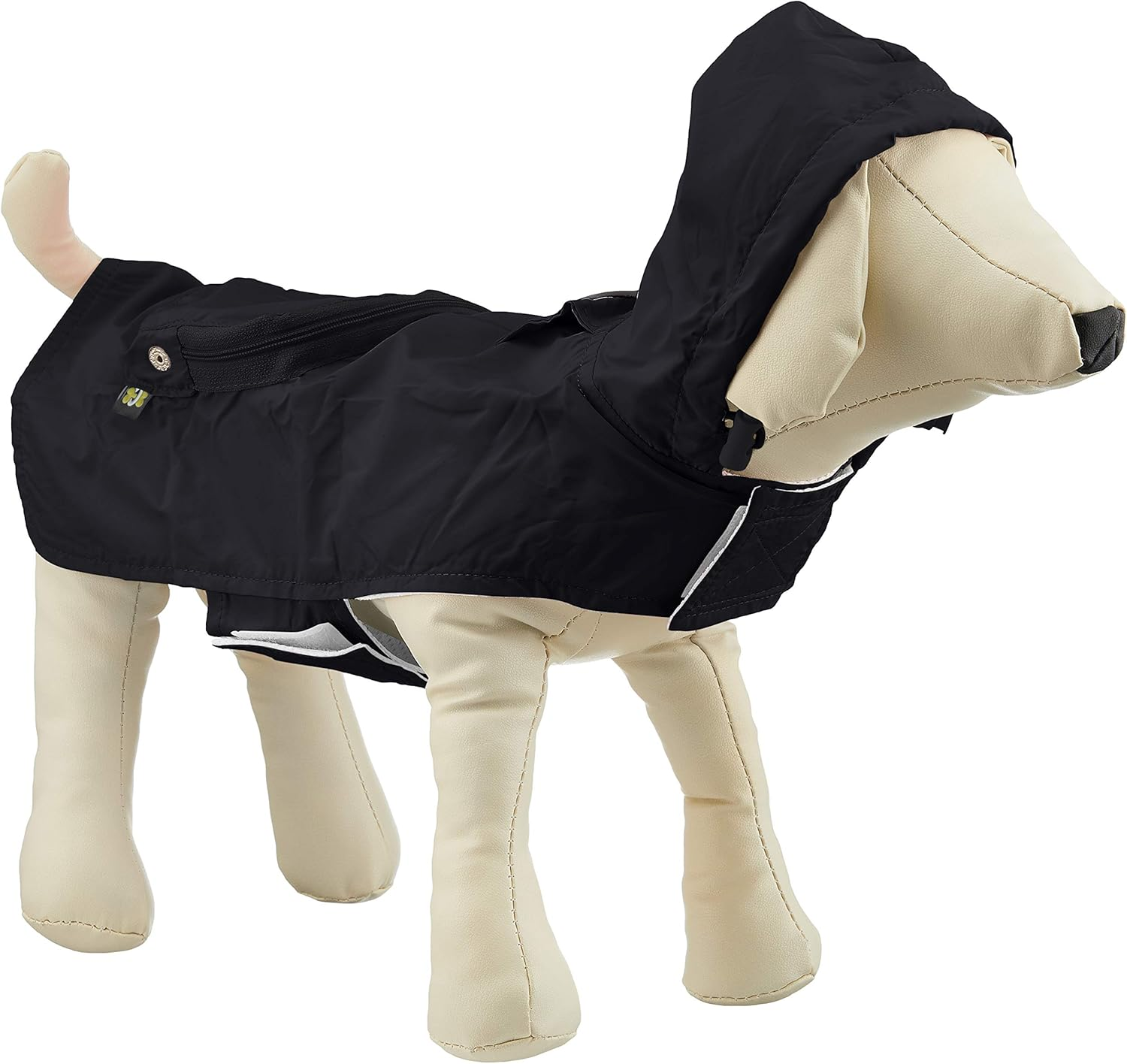 Fab Dog Travel Pocket Raincoat (Raincoat) Black / Leaf S Size image number 1