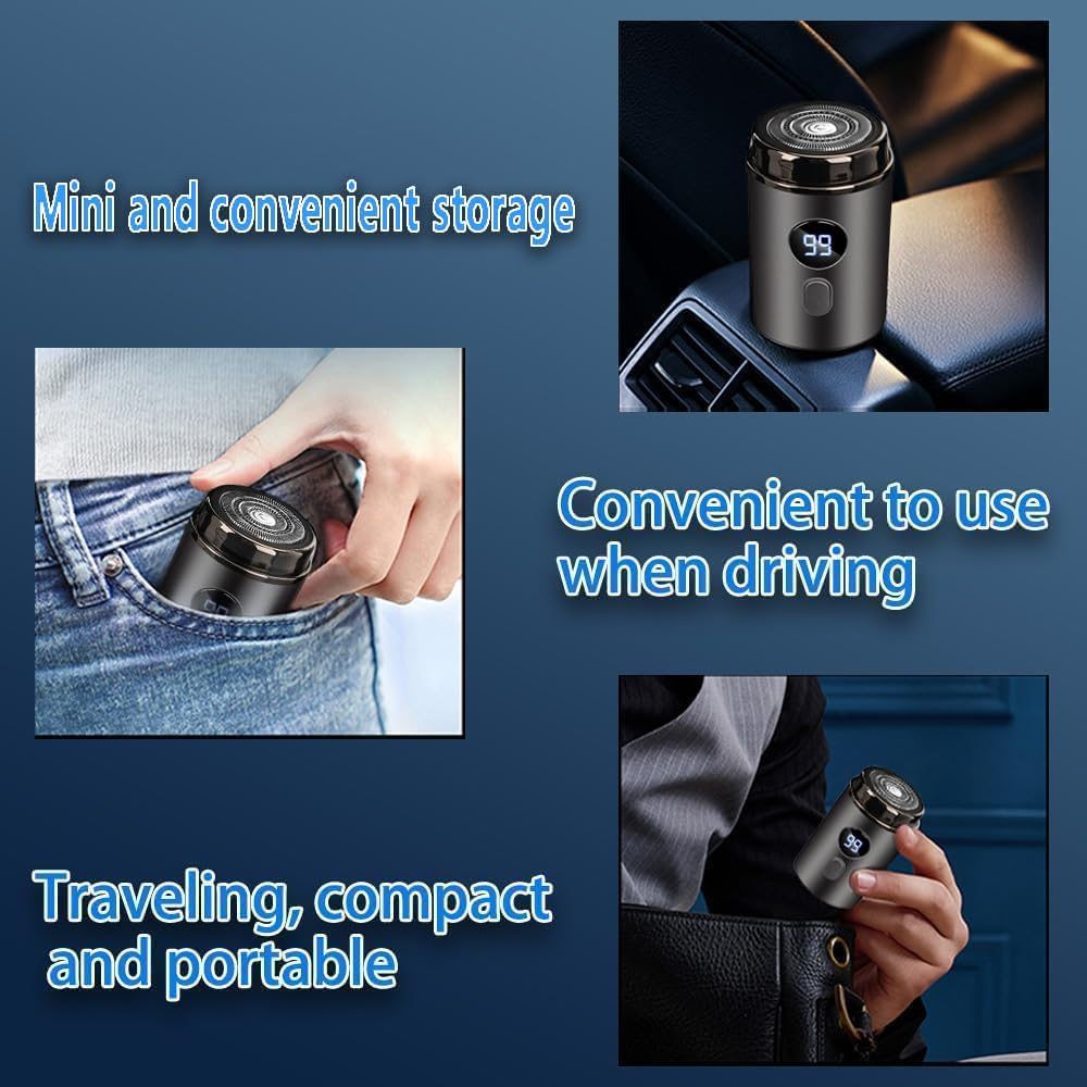 Mens Travel Mini Portable Electric Shaver,Usb Charging Men Razor,Upgraded Version with Digital Battery Display,Compact and Portable, Suitable for Office, Business, and Travel Use, Making Confident Smiles Everywhere image number 4