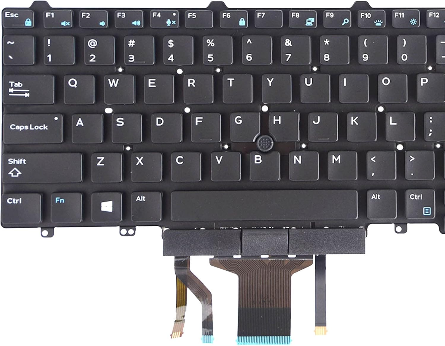 SUNMALL Replacement Keyboard with Backlit and Trackpoint Compatible with Dell Latitude E5550 P37F E5570 P48F E5580 E5590 E5591 5550 5570 5580 P60F 5590 5591 image number 1