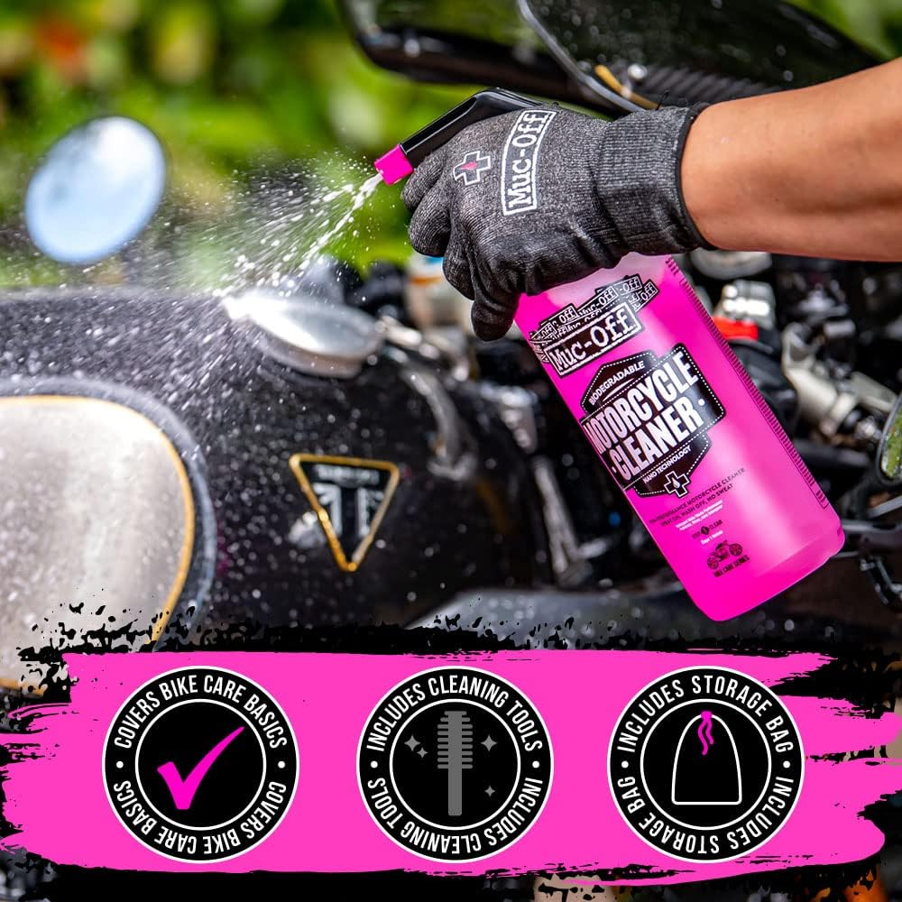 Muc-Off Motorcycle Essentials Cleaning Care Kit image number 3