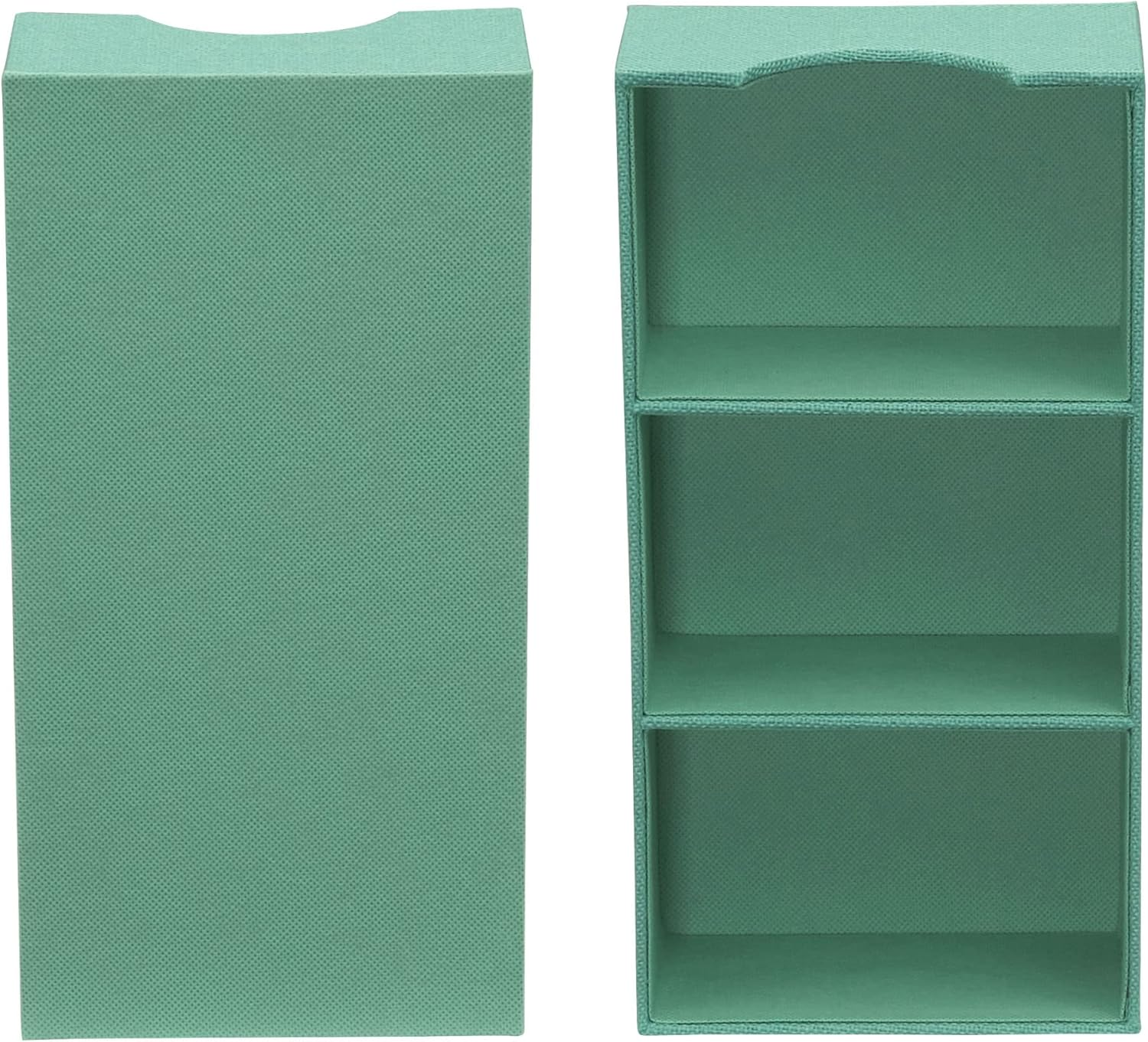 Household Essentials 3-Compartment, Pack of 2, Seafoam Green Drawer Organizer image number 2