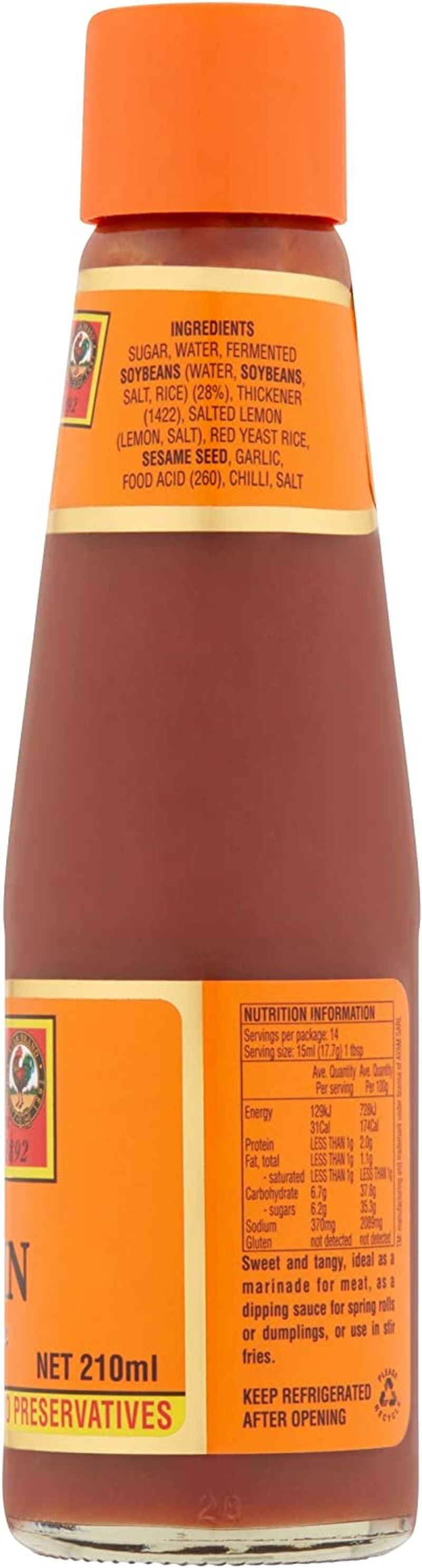 AYAM Hoi Sin Sauce - 6 X 210Ml image number 2