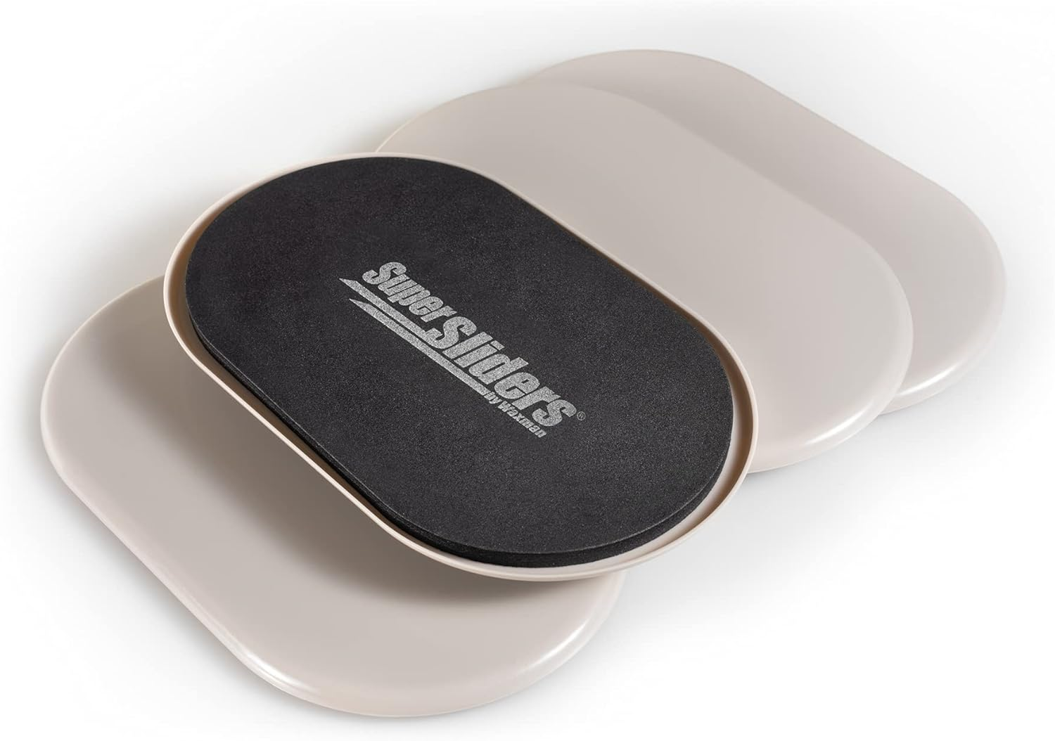 Super Sliders 3 1/2" X 6" Oval Reusable Furniture Sliders for Carpet - Effortless Moving and Surface Protection, Beige (8 Pack) image number 1
