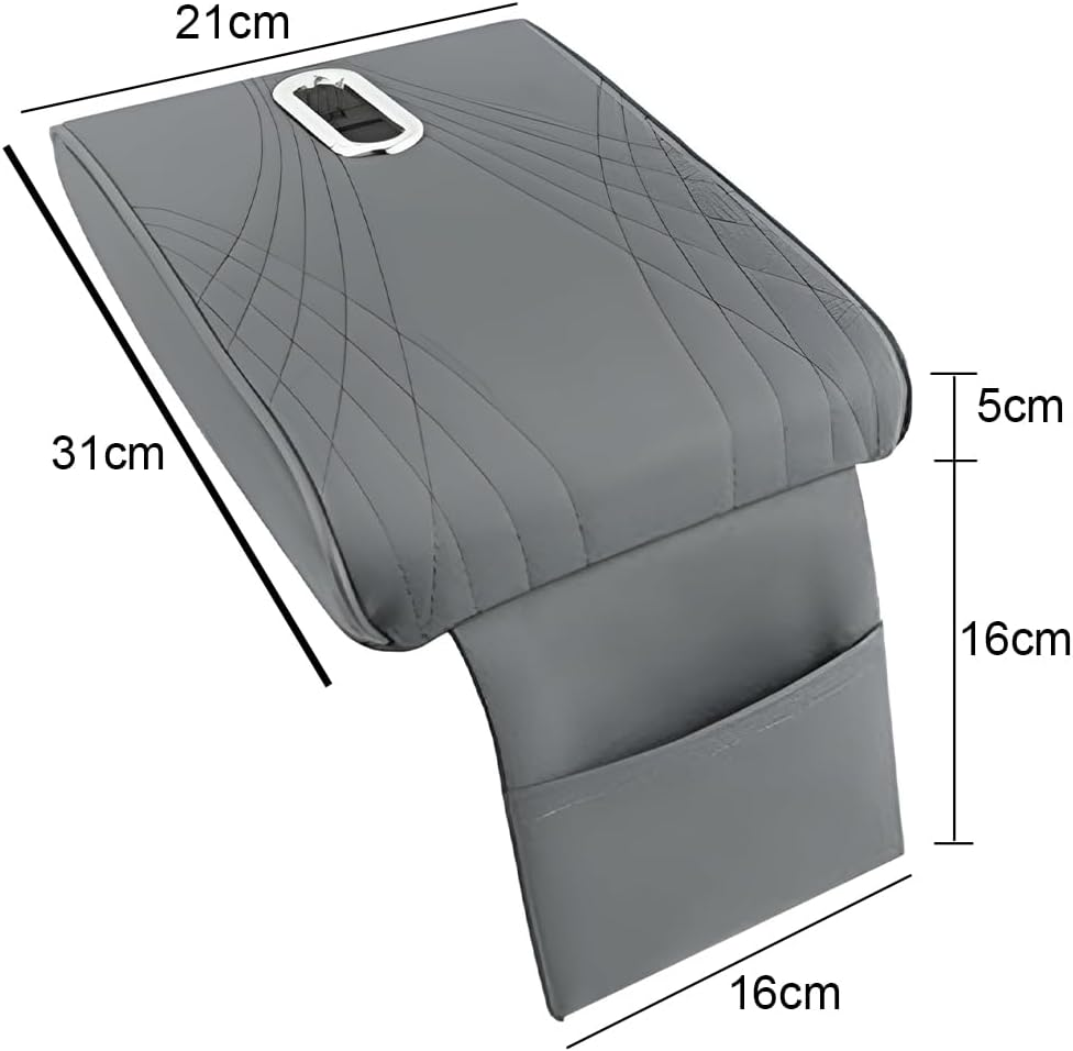 MTSDM Auto Center Console Armrest Pillow, Car Armrest Box Heightening Pad, Car Memory Foam Armrest Pillow, Car Center Console Cover Pad, Waterproof Car Armrest Seat Box Cushion Protector for Most Car image number 5