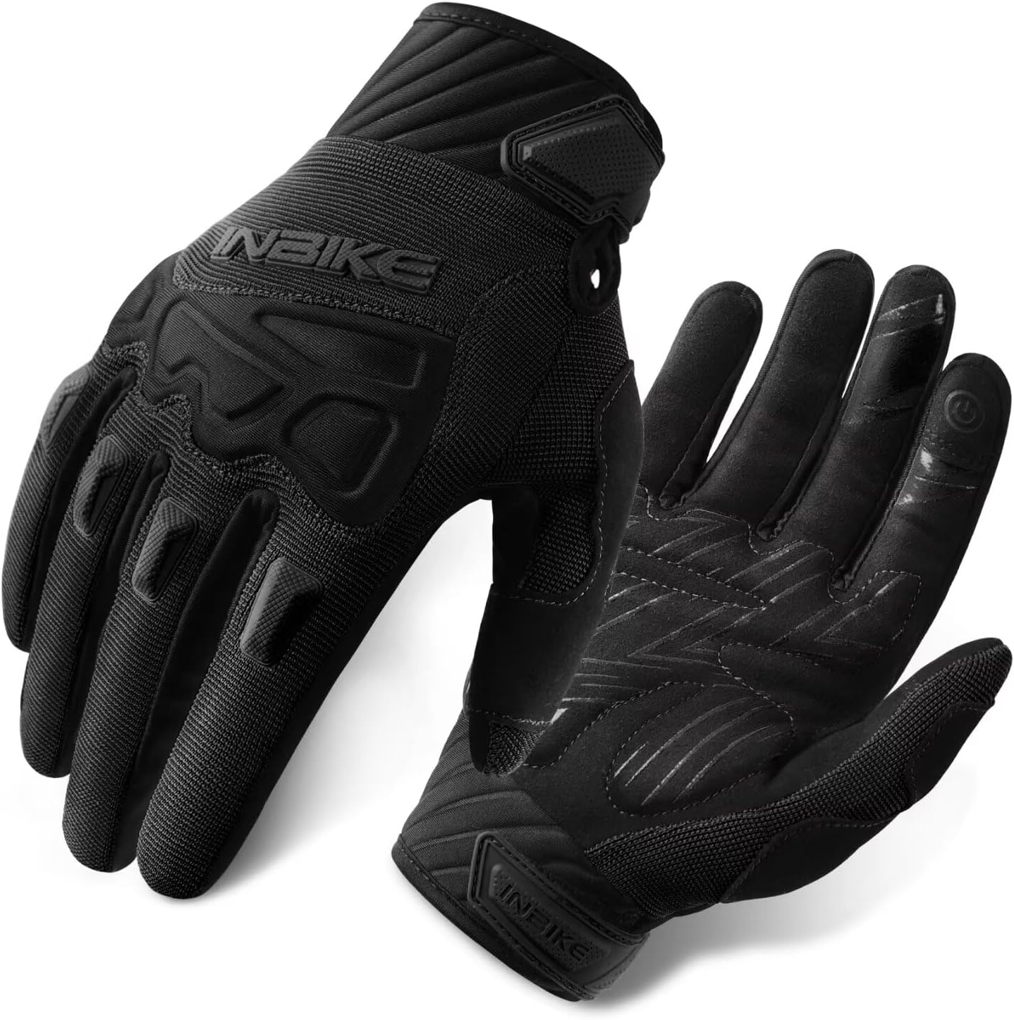 INBIKE Mountain Bike Gloves for Men Knuckle Guard Padded Men'S Cycling Gloves Breathable for MTB Motocross Racing Dirtbike Biking