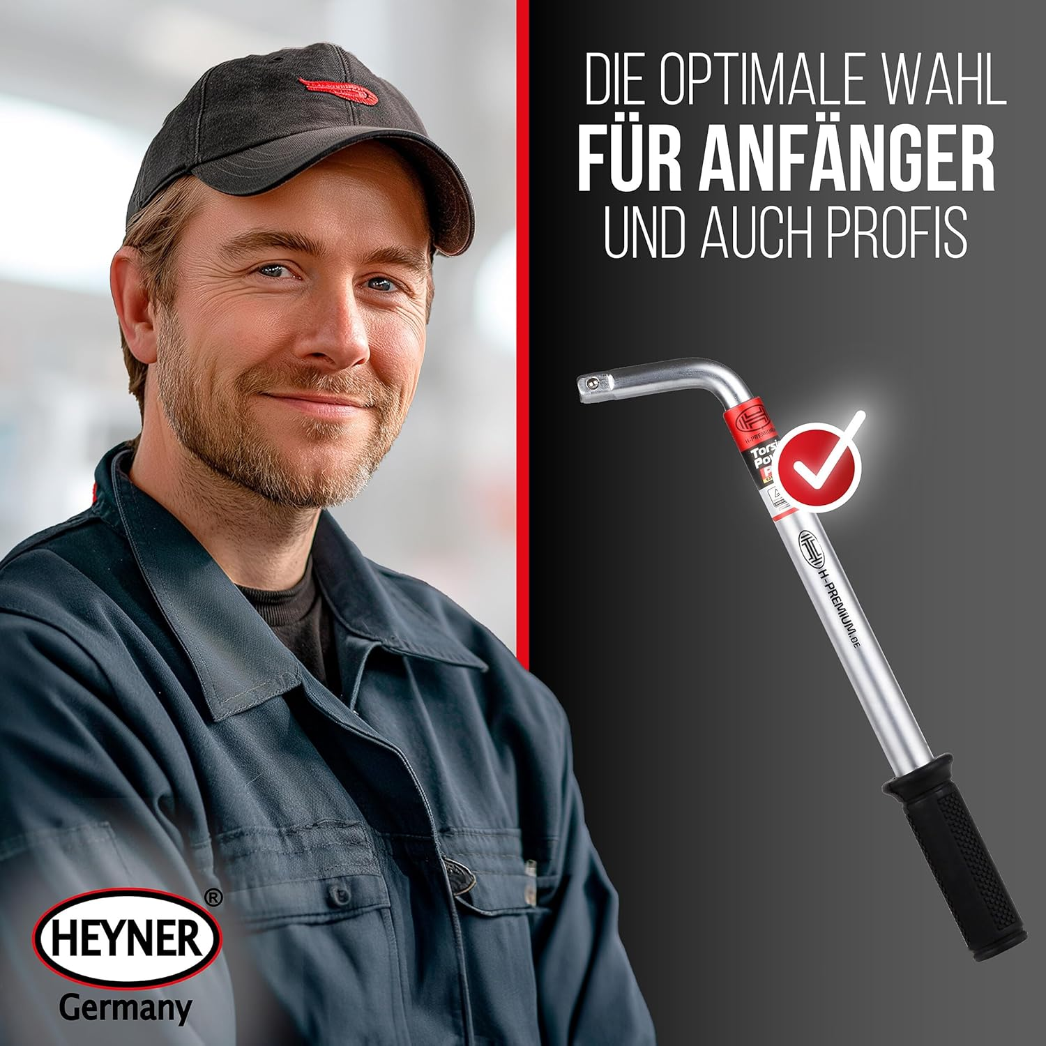 HEYNER&reg; Wheel Brace Wrench Car 2 Universal Inserts 17/19 Mm 21/23 Mm image number 3