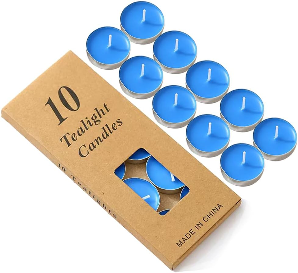 Colored Tealight Candles Handmade Organic Tea Lights Set of 10Pack Small Red Candles 1.5-2 Hours Burn Tea Lights for Valentine'S Day, Birthday, Votive Parties ，Home Decoration (White)