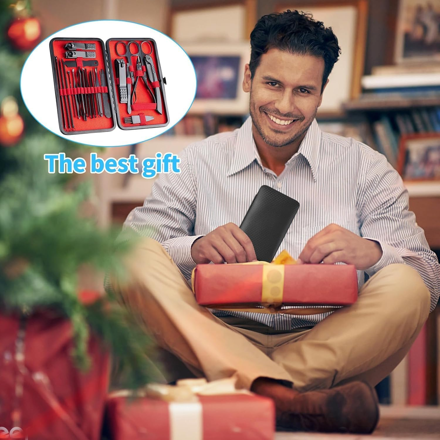 Father'S Day 24Pcs Professional Nail Clipper Gift Set- Surgical Steel Manicure/Pedicure Kit for Thick Nails, Cuticle Remover & Toenail Care Tools in Travel Case Christmas Ideal Gifts image number 6