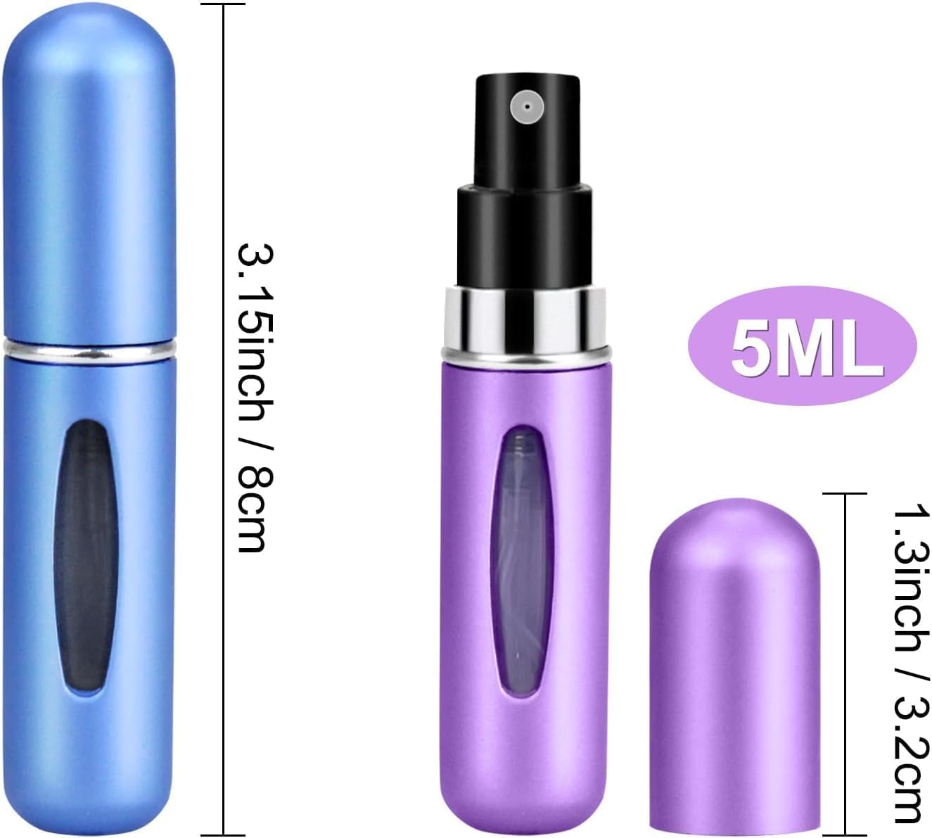 Mini Perfume Atomizer Bottles,8Pcs 5Ml Travel Perfume Mini Spray Bottle Empty Perfume Spray Bottle,Portable Atomizer Bottle Refillable Perfume Spray image number 3