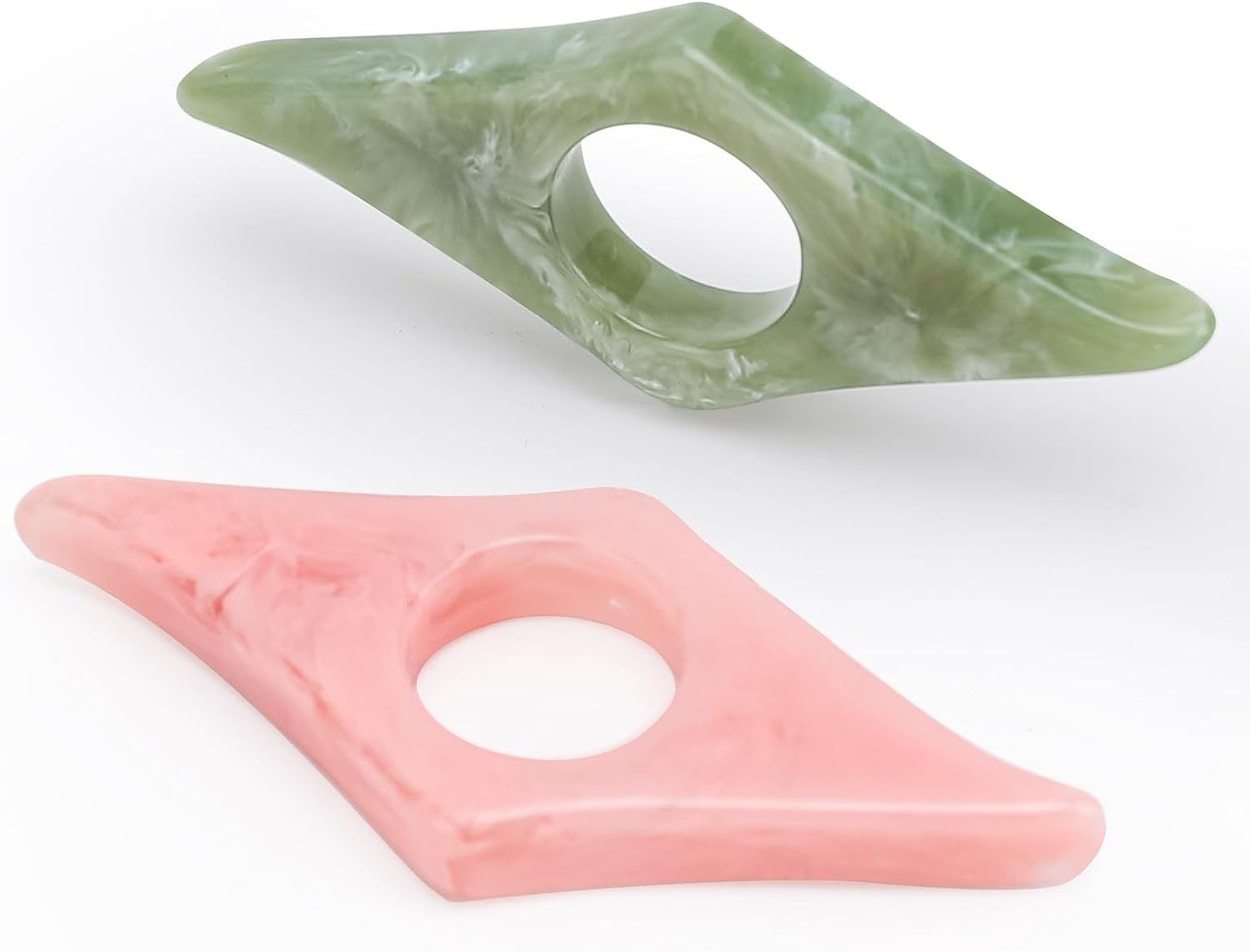 2Pack Thumb Page Holder, Energy Pattern Thumb Bookmark, Book Opener, Book Finger Page Holder for Reading Lovers (Blue and Green)