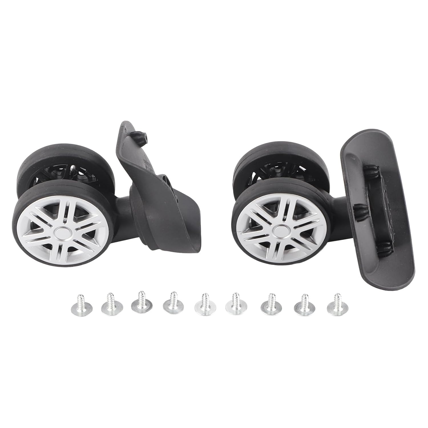 QANYEGN 1Pair Double Row Large Wheel, Outdoor Case Suitcase Accessory, PP Luggage Wheel Replacement for Travel, Outdoor image number 1