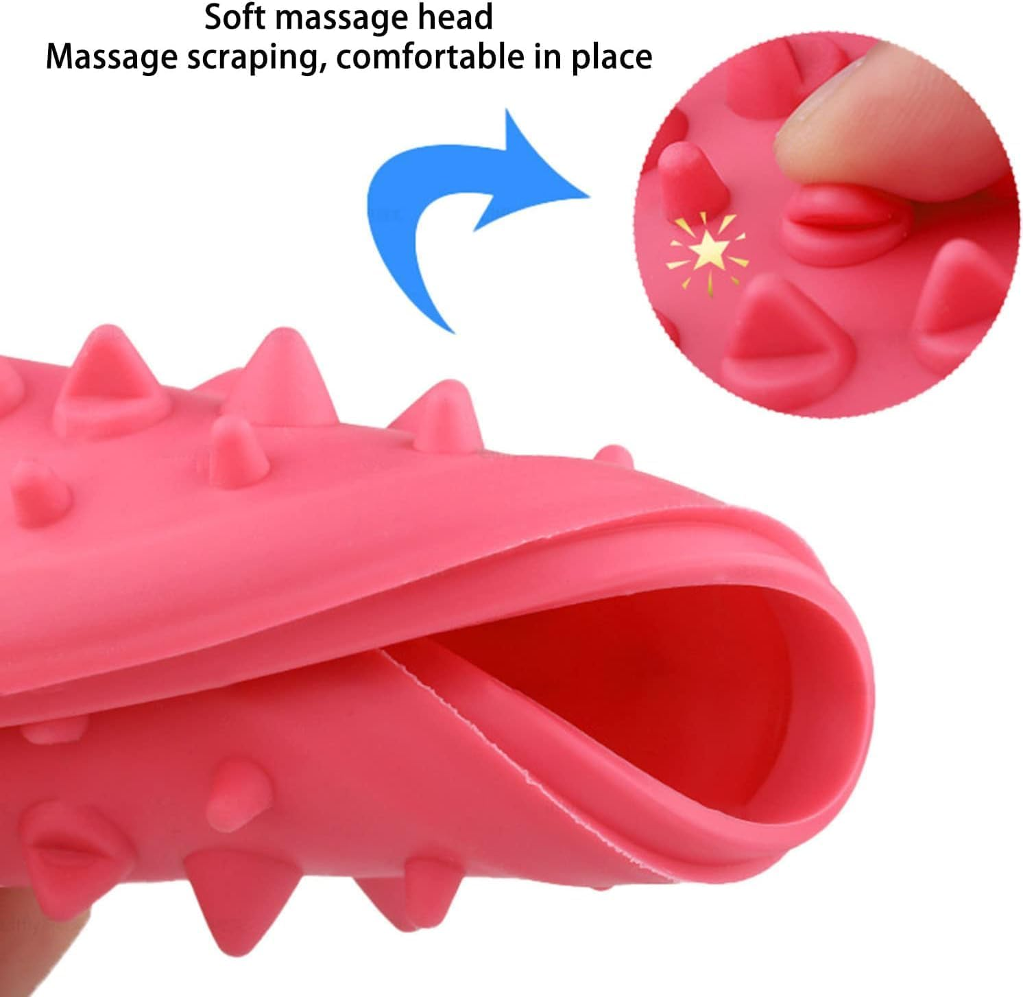 WADY Silicone anti Cellulite Massager, Hand-Held Massager Body Brush Cellulite Reduction, Cellulite Remover, Improve Circulation, Body Massager, Exfoliator, Fat Roller Use with Creams and Oils (Pink)