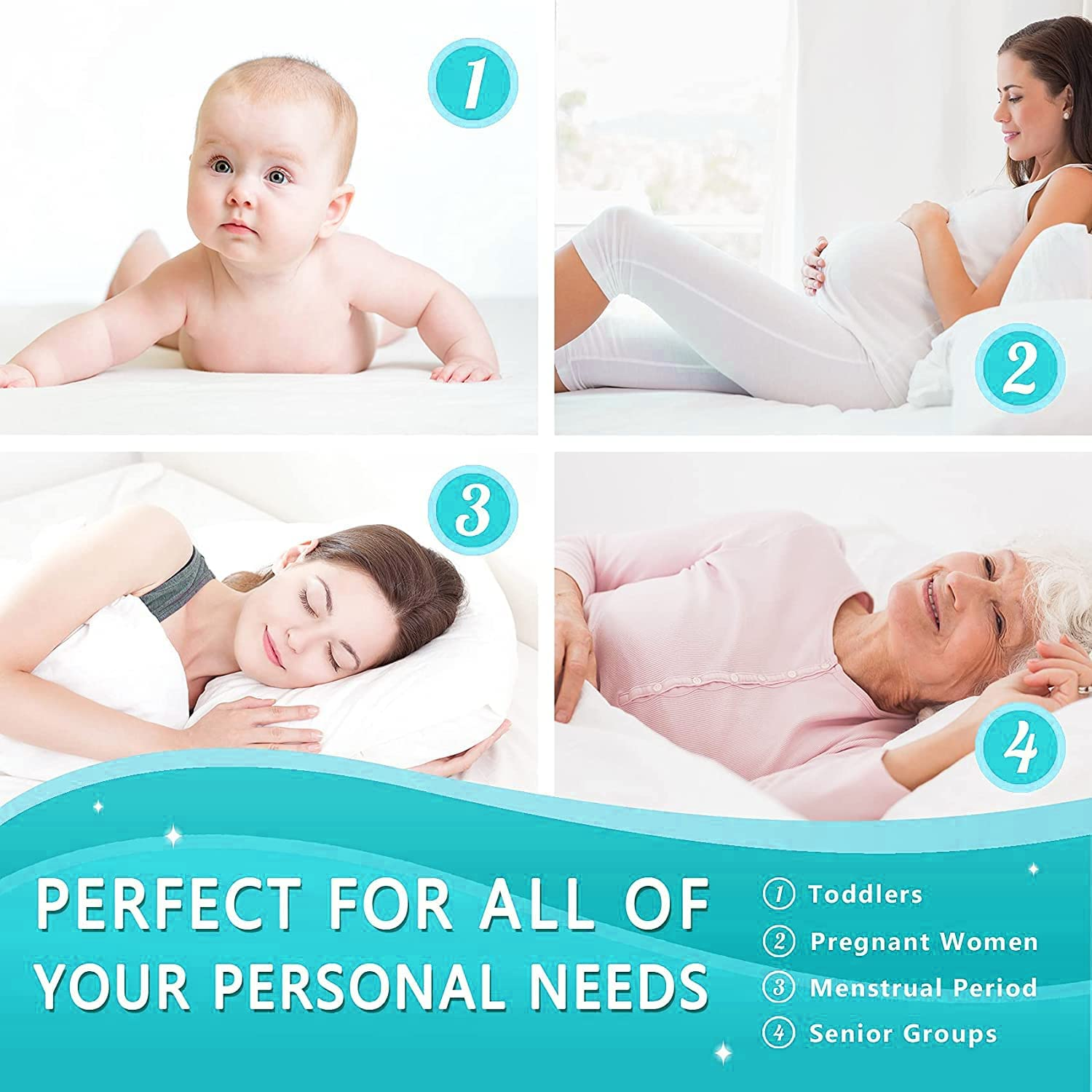 Mattress Protector Queen - Comfprote Premium Luxury Soft Cosy Mattress Cover - 100% Waterproof Breathable and Noiseless Bed Cover - Fitted and Deep Pockets White (Queen - 153 X 203 Cm） image number 4