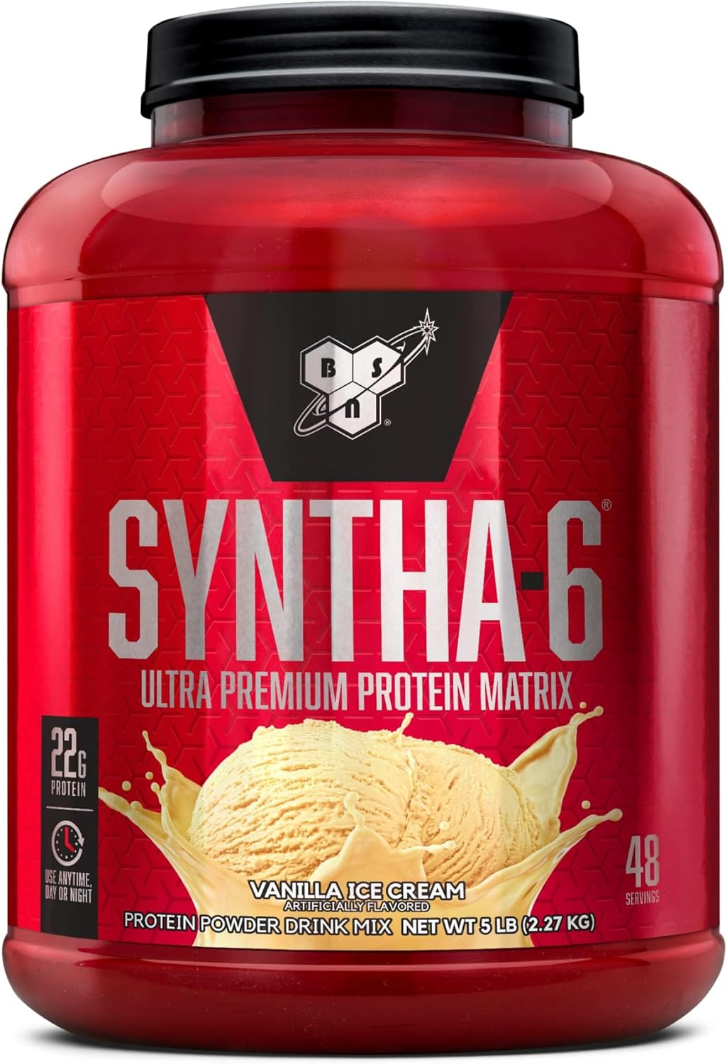 BSN Syntha-6 Blend Protein Powder, Vanilla, 48 Serves, 2.27 Kg, 48 Servings image number 5