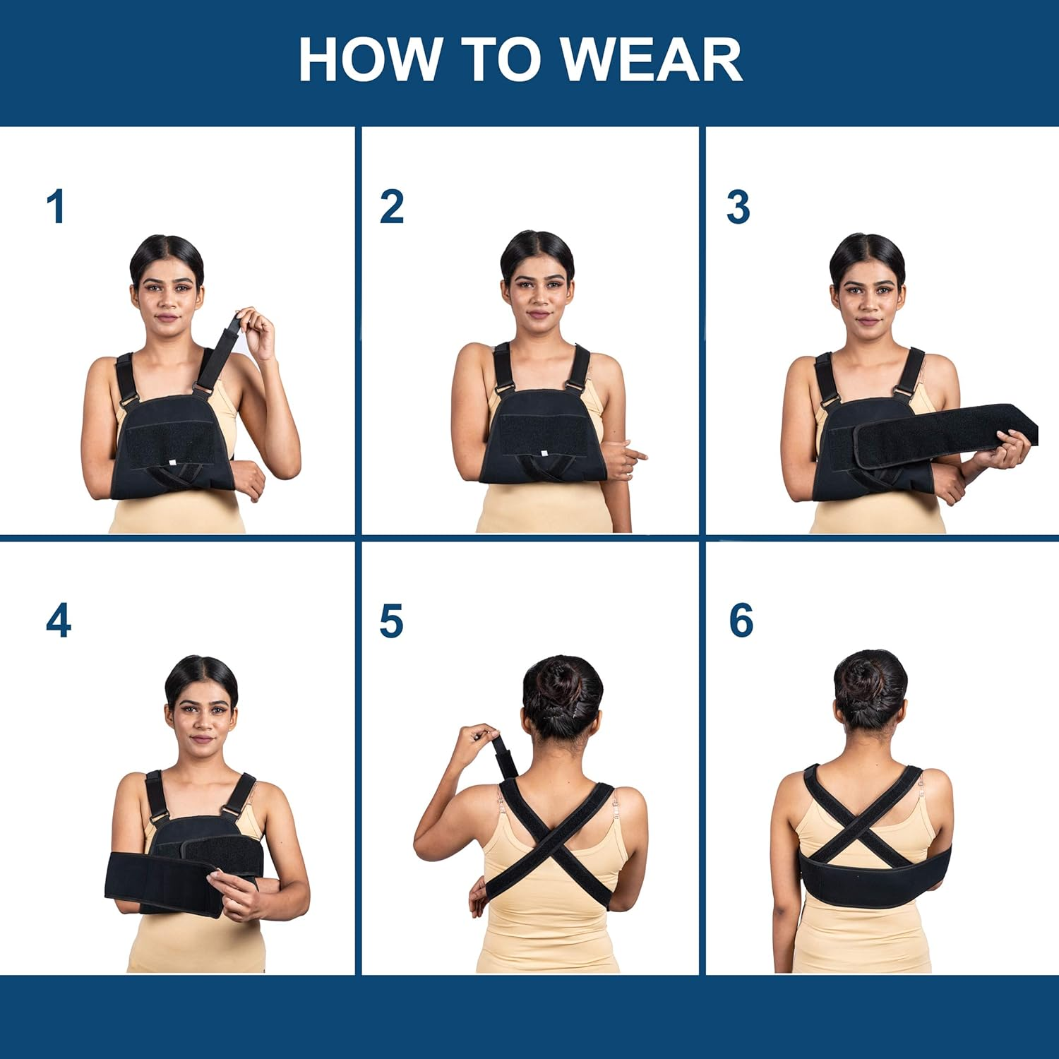 WC Arm Sling Shoulder Brace - Best Fully Adjustable Rotator Cuff and Elbow Support Sling -Includes Immobilizer Band for Quick Recovery -For Men and Women Shoulder Support Special("42-54") image number 4