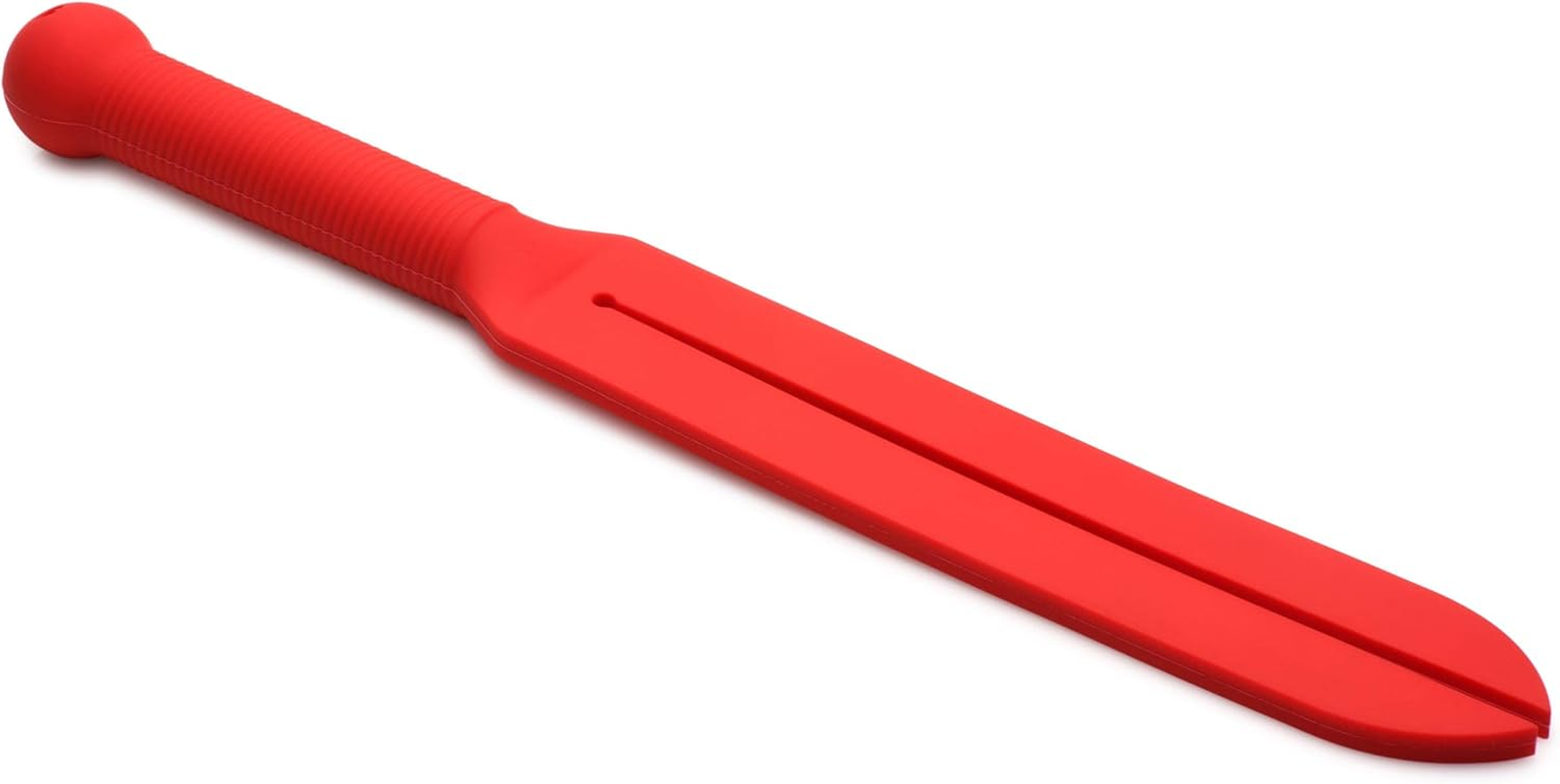 MASTER SERIES Stung Dual Tip Silicone Tawse BDSM Paddle. Spanking Paddle Tool, Flogger Sex Whips and Sex Bondage Toys for Adult Women, Men and Couples. 15 Inches Long, Red image number 2