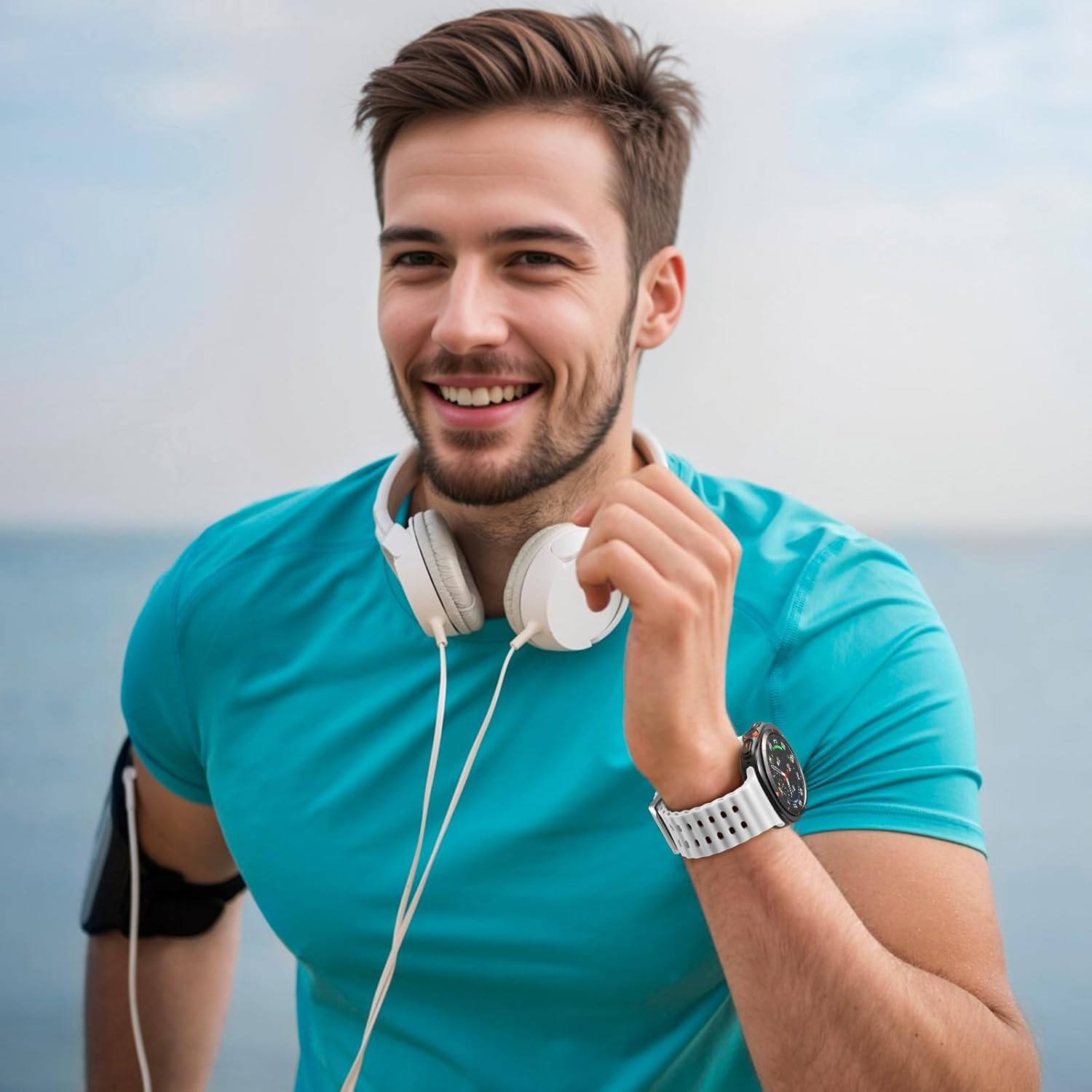 Getino Compatible with Samsung Galaxy Watch Ultra Bands 47Mm (2024/2025), Soft Ocean Silicone Sport Strap Women Men Replacement Accessory Fit for Samsung Galaxy Watch Ultra Band image number 5