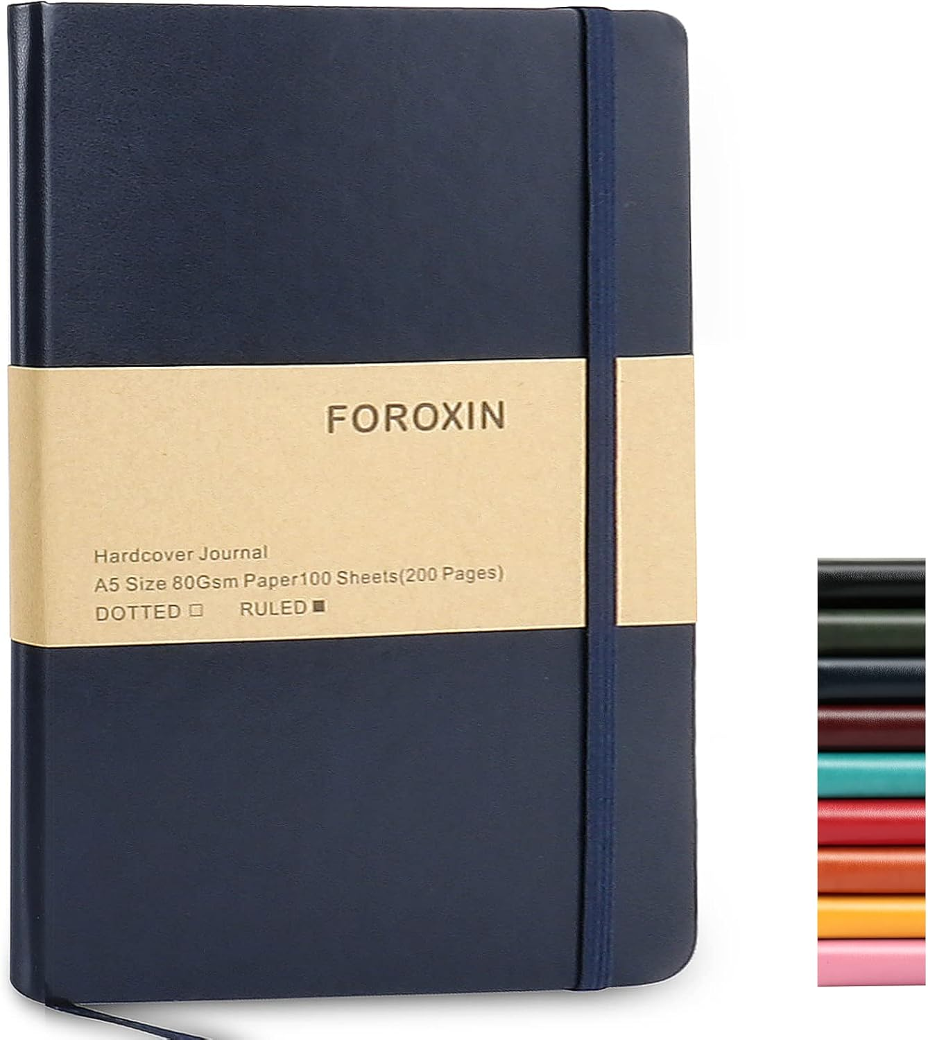 Journal Notebook (A5-Lined, Dark Green),192 Pages, Medium 5.7X8.3 Inches - 80 Gsm Thick Paper, Hardcover