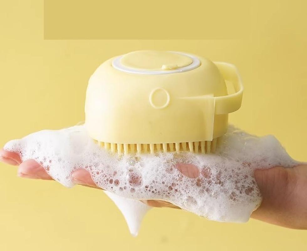 Body Scrubber with Soap Dispenser for Shower, 3 Pack Silicone Exfoliating Brushes, Soft Body Exfoliator, Bath Loofah for Women, Men and Pets, 3 Colors (Style 1, One Size) image number 6