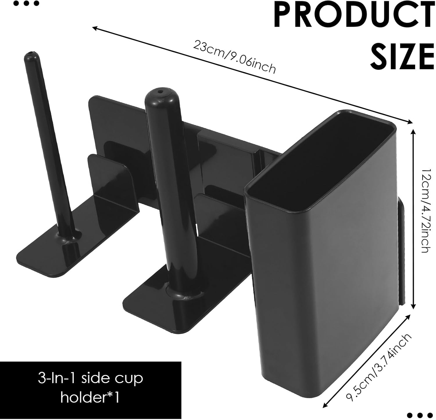 Cup Organizer for Ninja Slushie Machine FS301 & FS300, Plastic Cup Holder Lid Dispenser with 35&deg; Tilting Stand, Space Saving Side Mounted Cup Dispenser Storage Holder for Bar image number 2