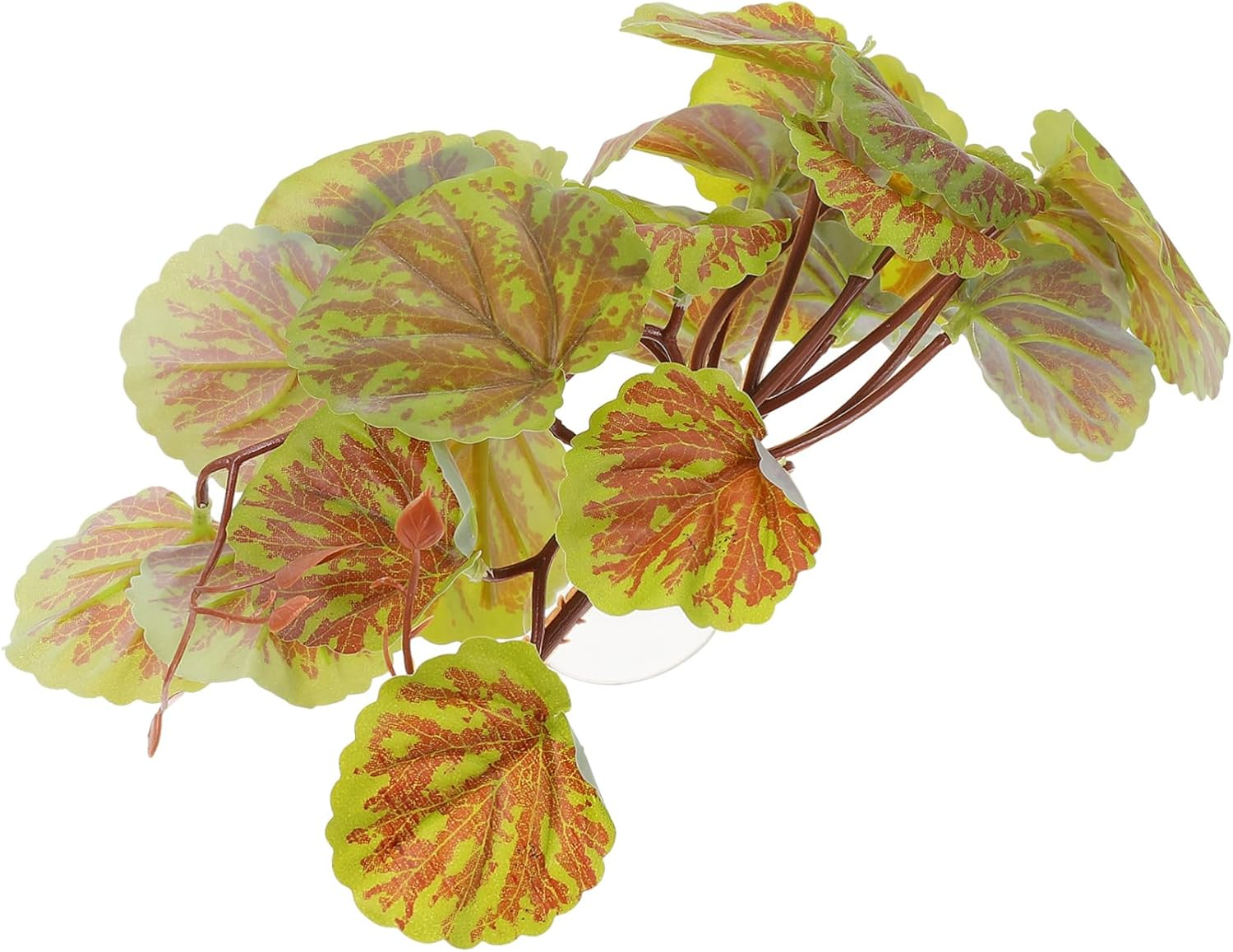 WOONEKY Artificial Aquarium Plant Lifelike Reptile Terrarium Decor with Begonia Leaves Stable Vibrant Plastic Fish Tank Plant for Reptile Tanks and Aquatic Landscapes image number 5