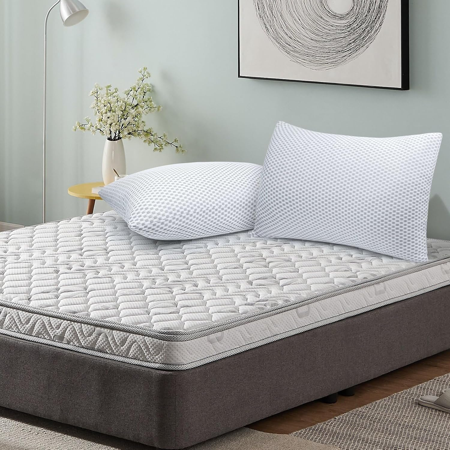 Shredded Memory Foam Pillow with Washable Removable Pillowcase,Queen Size Bed Pillow for Sleeping,Suitable for Stomach,Back and Side Sleepers. image number 5