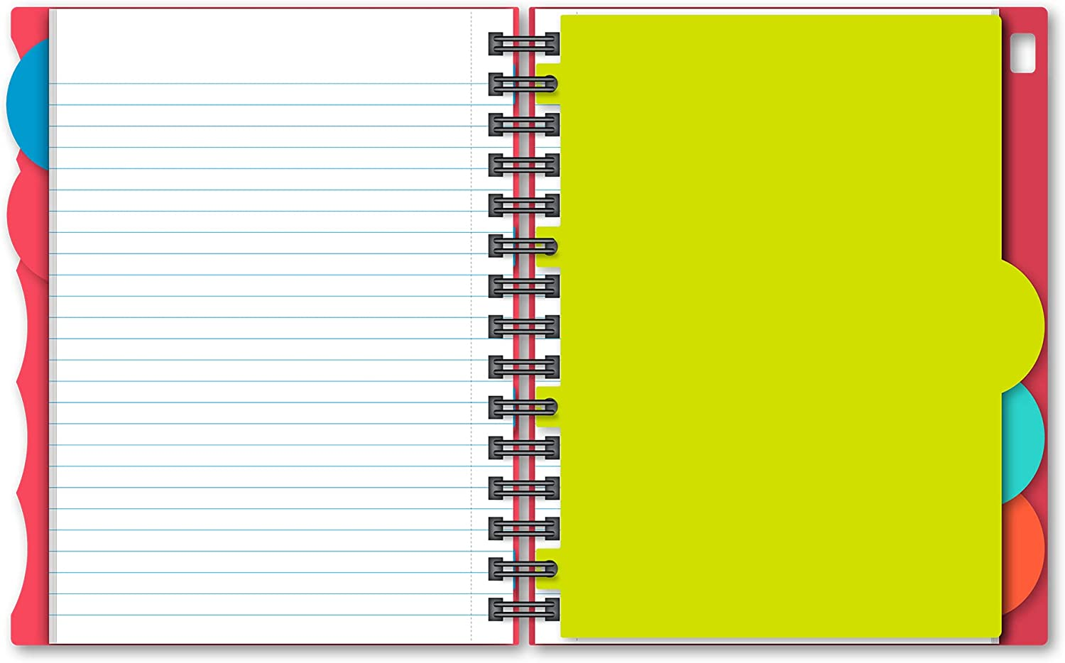 Ischolar 5 Subject Poly Cover Double Wire Notebook, 8.35 X 6 Inches, Cover Color May Vary (58615) 160 Sheets, Assorted image number 4