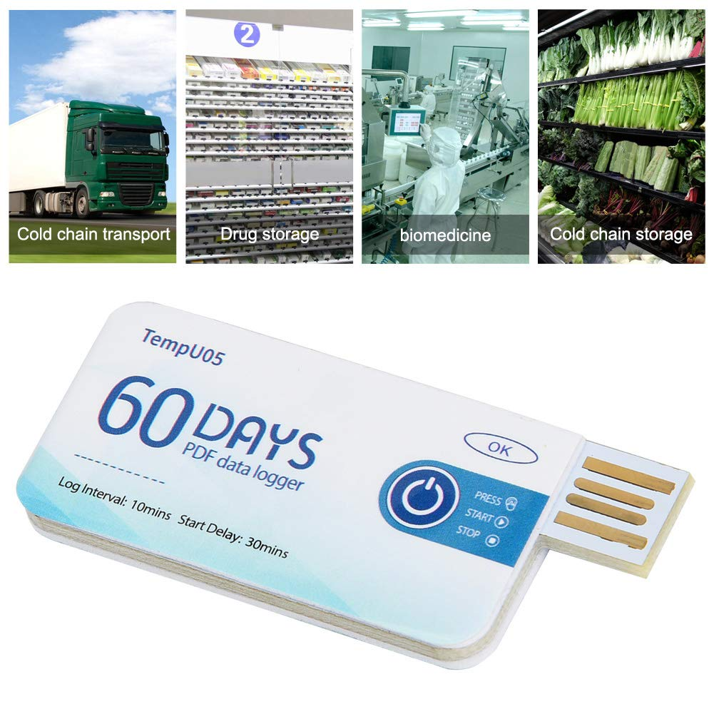 USB Temperature Data Logger, Store 10000 Data Temperature Data Logger for Chemical Products for Food for Storage Process(Tempu05) image number 4