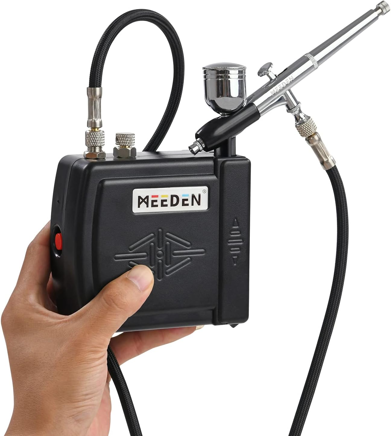 MEEDEN Airbrush Compressor Set for Beginners - Dual-Action Gravity Feed 0.5Mm Airbrush - Multi-Function Airbrush Set with Cleaning Kit for Modeling image number 5