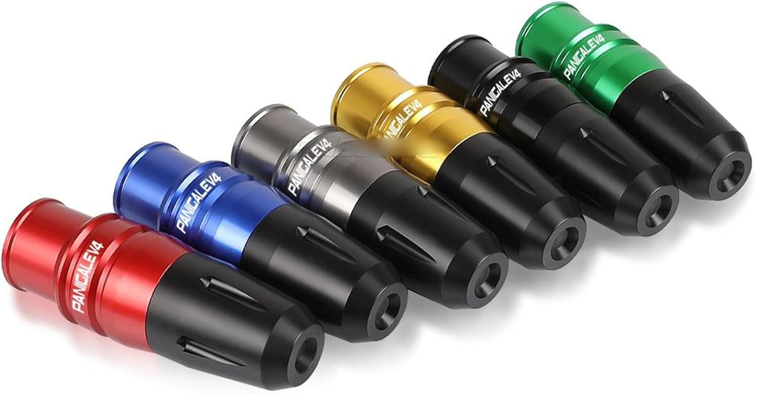 Motorbike Frame Sliders for DUCATI Panigalev4 PANIGALE V4 Aluminum Motorcycle CNC Accessories Falling Crash Bar Protection Exhaust Sliders Protector (Color : Black, Size : Panigalev4) image number 3